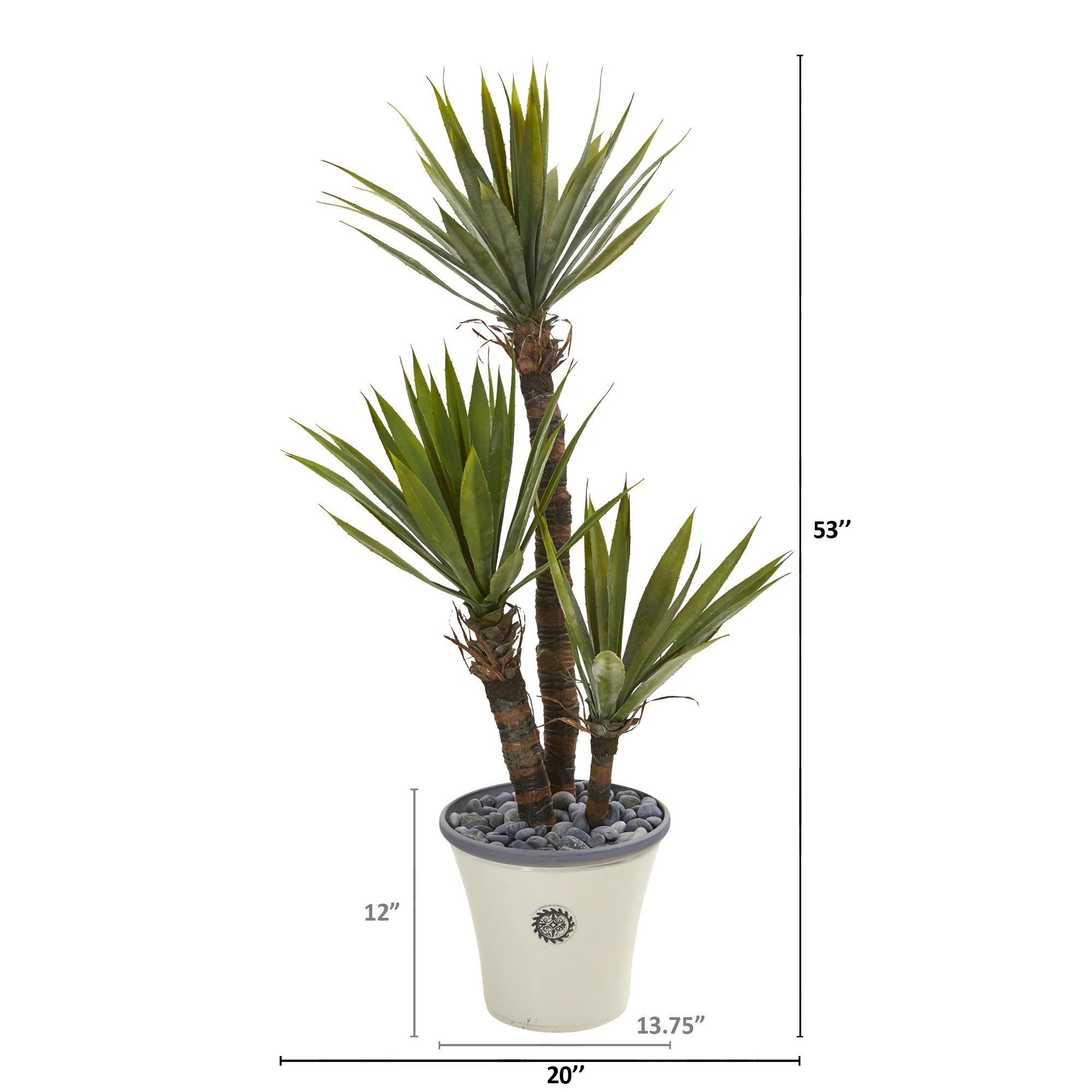53” Yucca Artificial Tree in Decorative Planter - Image 2