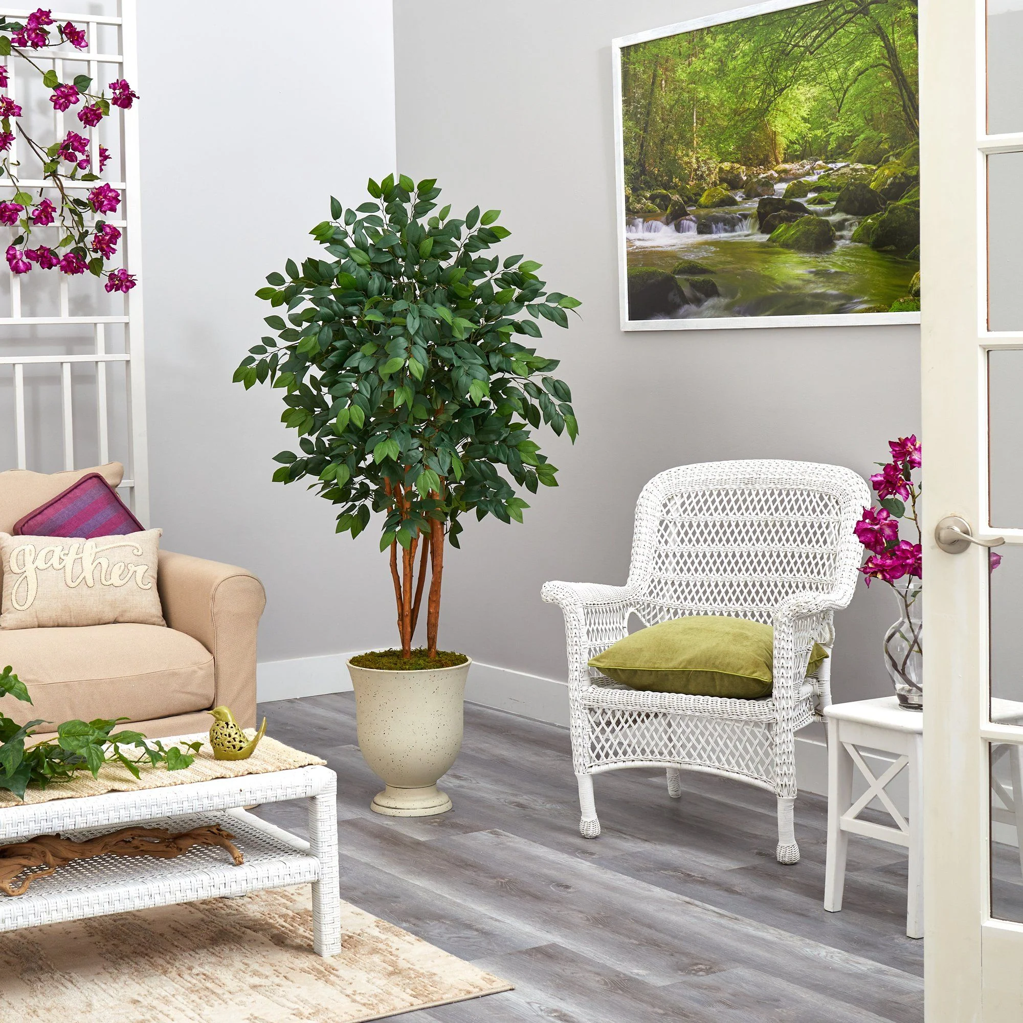 55” Sakaki Artificial Tree in Decorative Urn - Image 4