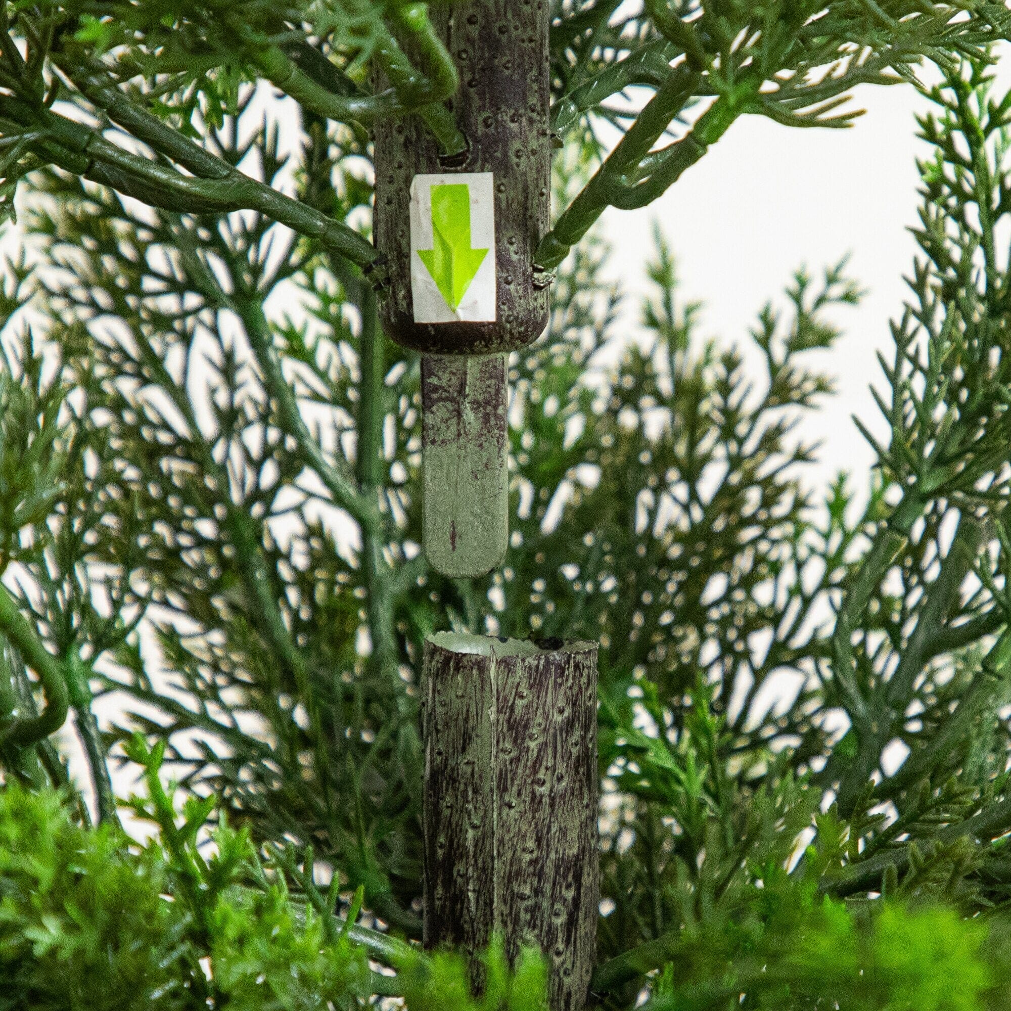 56" UV Resistant Artificial Cedar Tree in White Tower Planter (Indoor/Outdoor) - Image 6