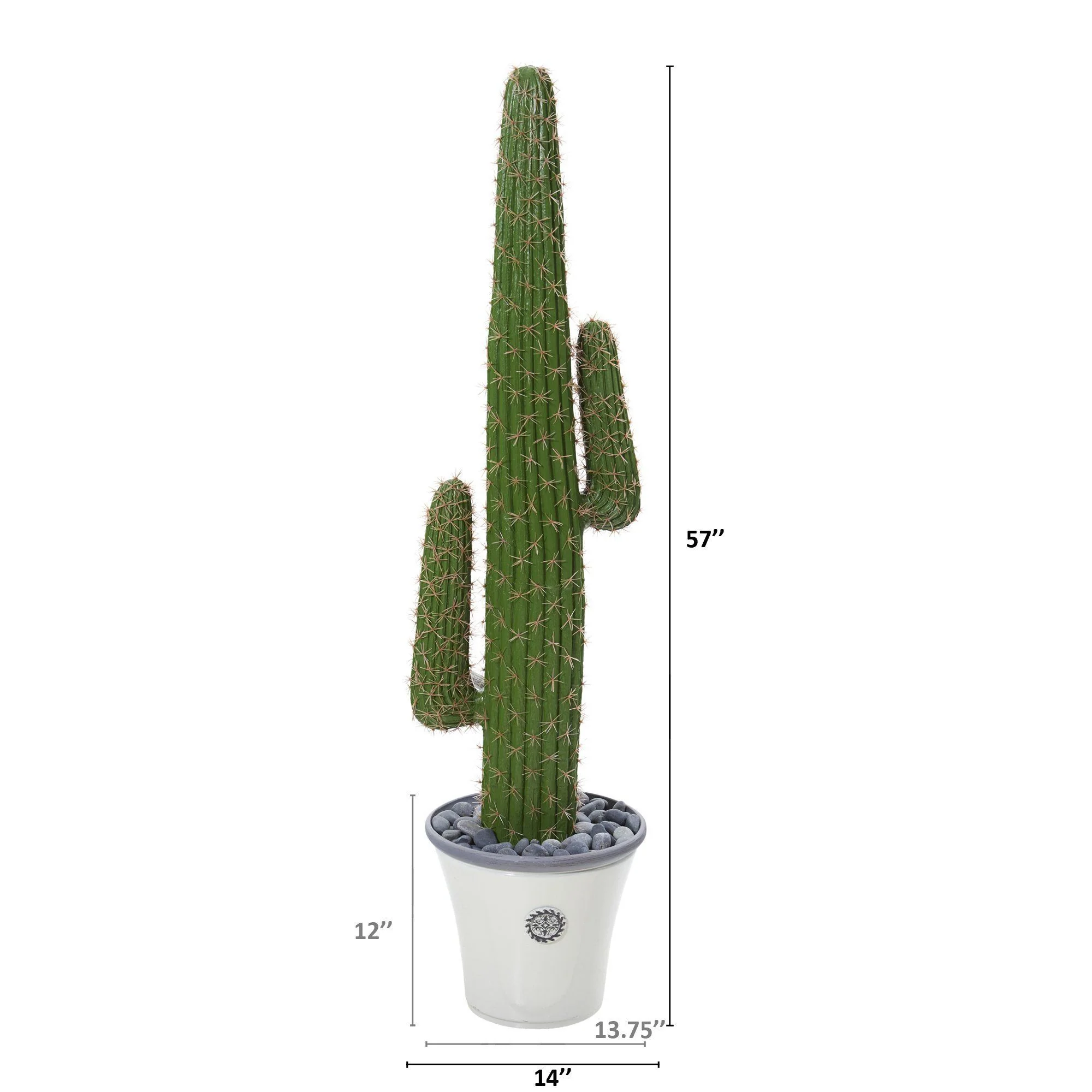 57” Cactus Artificial Plant in Decorative Planter - Image 2
