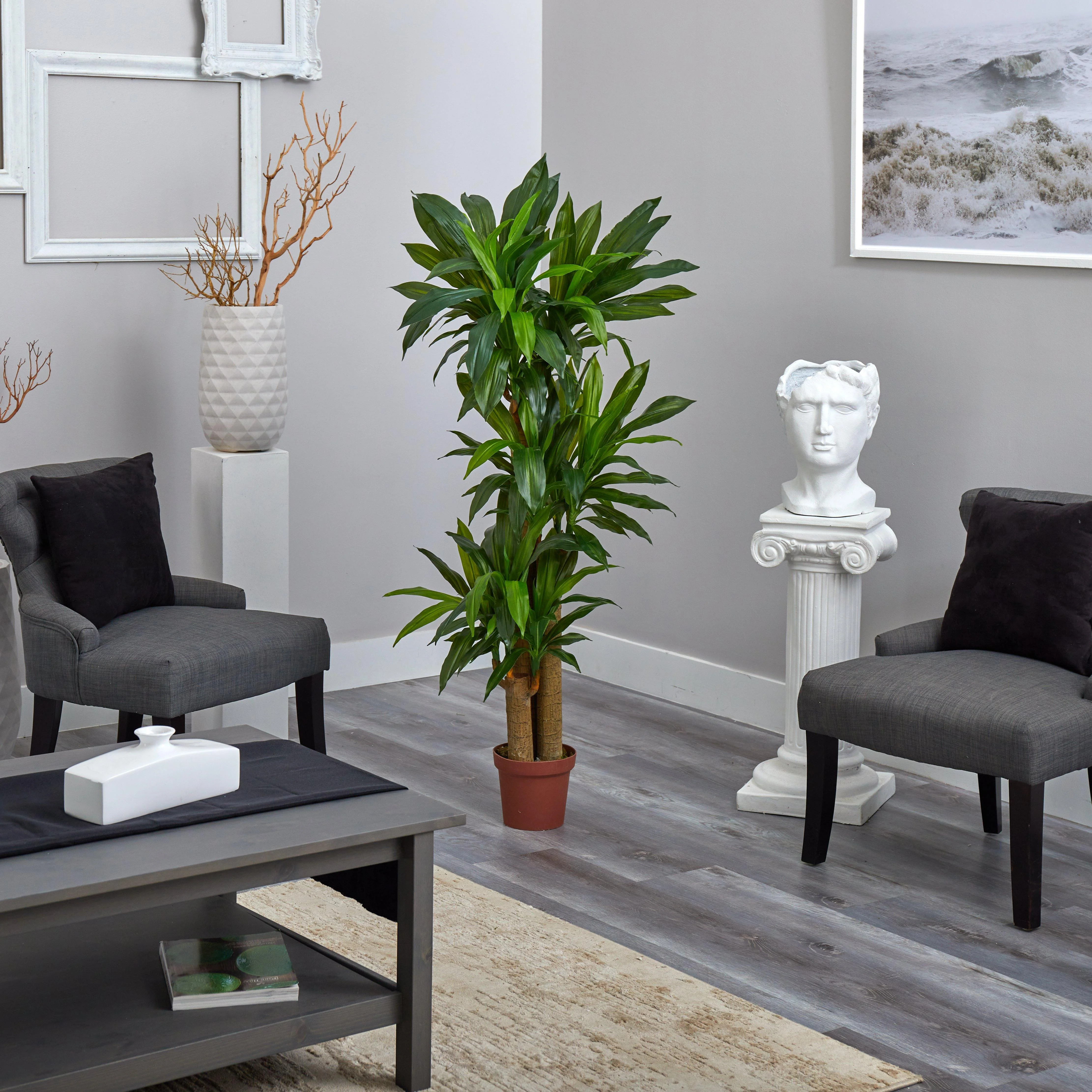 Corn Stalk Dracaena Silk Plant (Real Touch) - Image 3