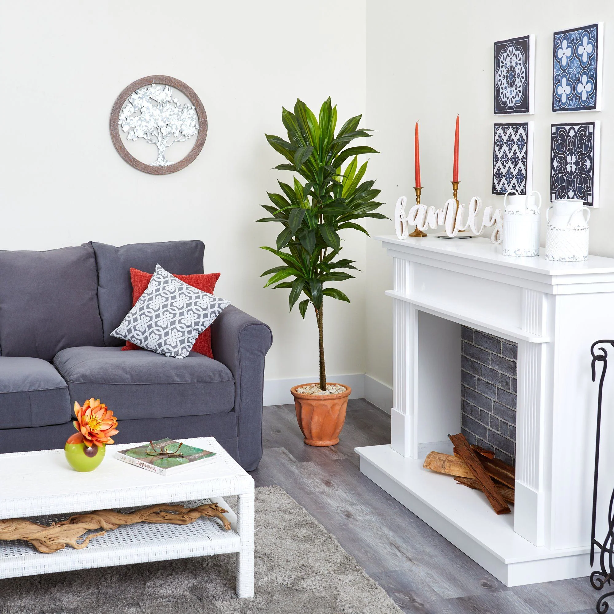 57” Dracaena Artificial Plant in Terra-Cotta Planter (Real Touch) - Image 3