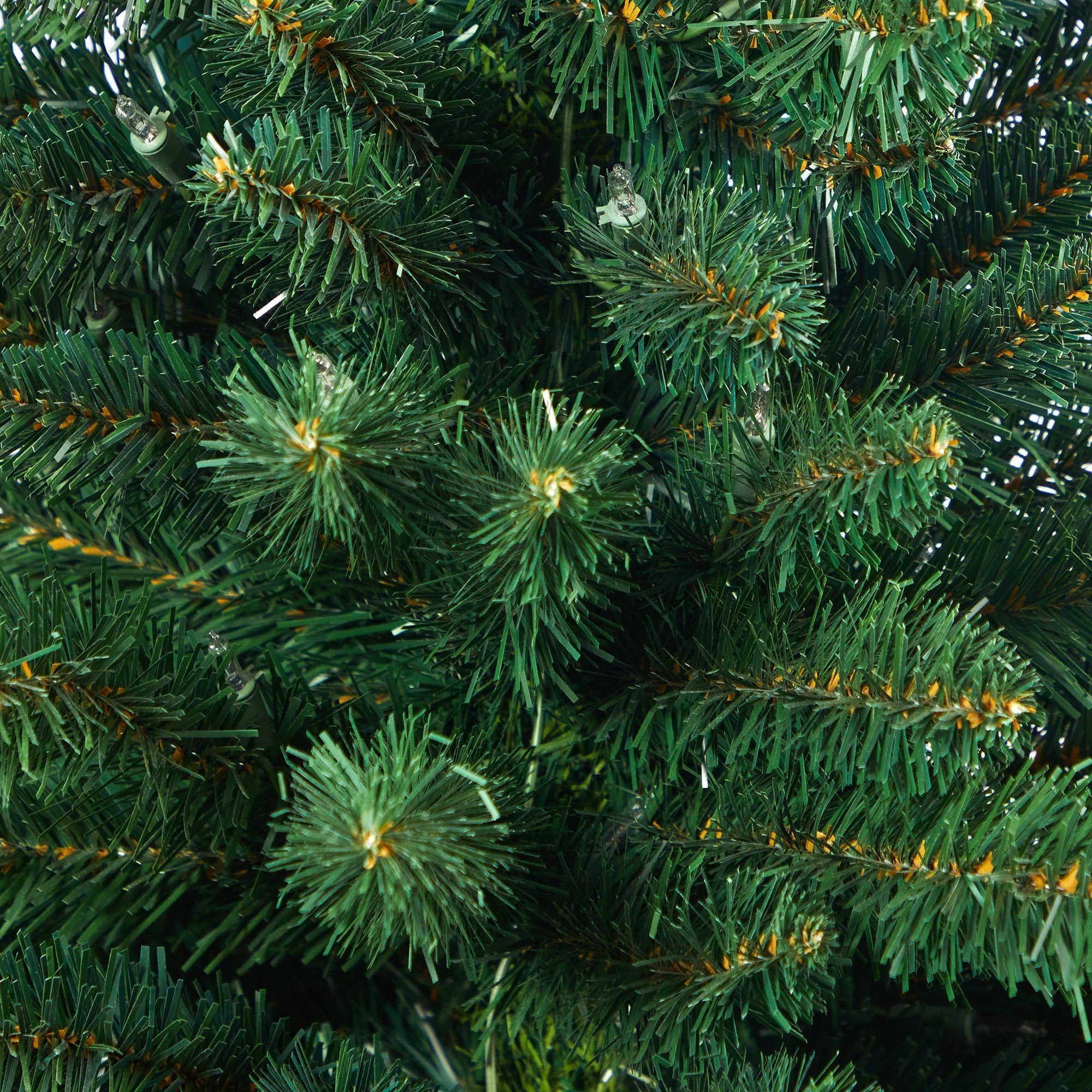 57” Northern Rocky Spruce Artificial Christmas Tree with 100 Clear Lights and 322 Bendable Branches in White Planter with Stand - Image 5