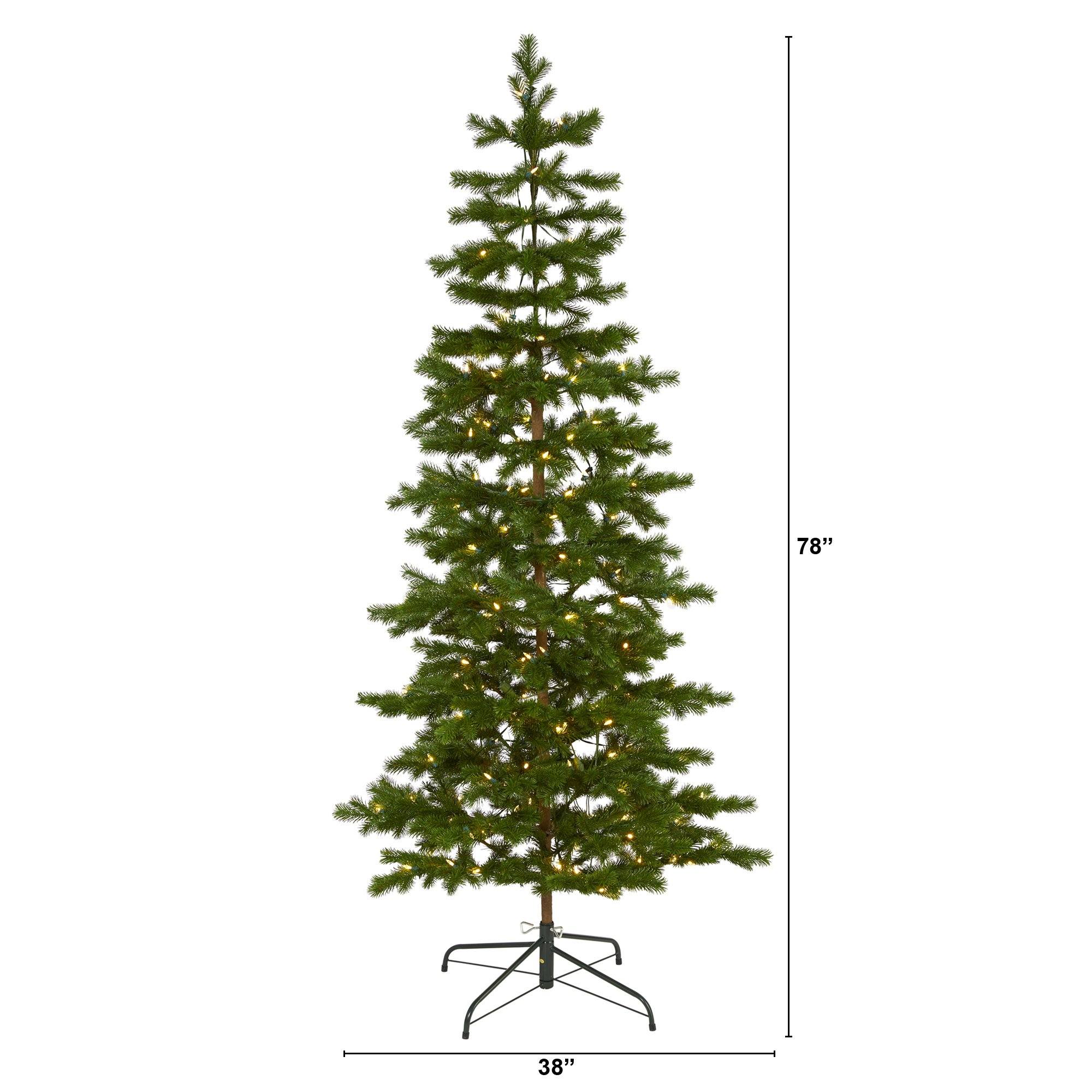 6.5' Big Sky Spruce Artificial Christmas Tree with 200 Clear Warm (Multifunction) LED Lights and 265 Bendable Branches - Image 2