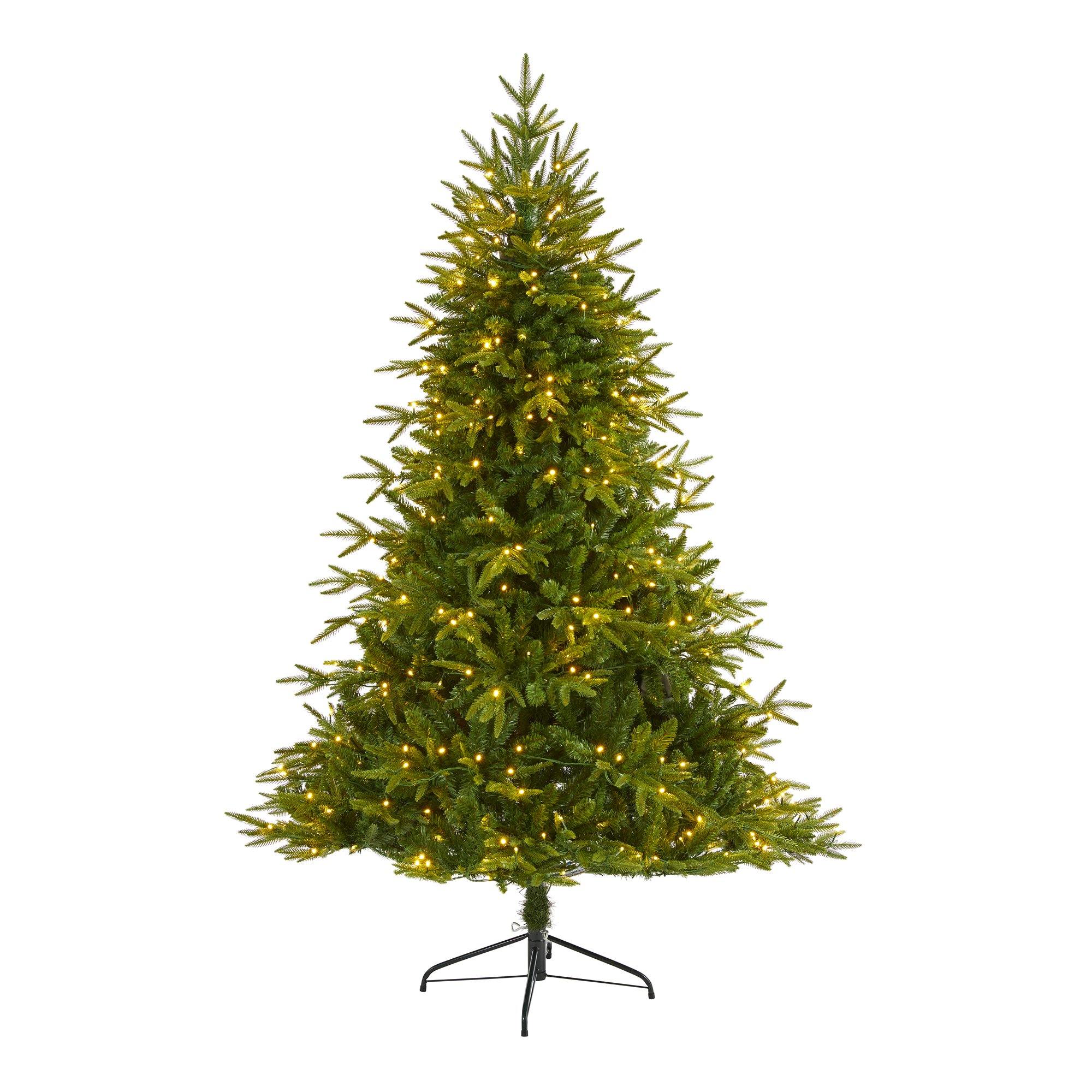 6.5’ Colorado Mountain Fir “Natural Look” Artificial Christmas Tree with 400 Clear LED Lights and 2056 Bendable Branches