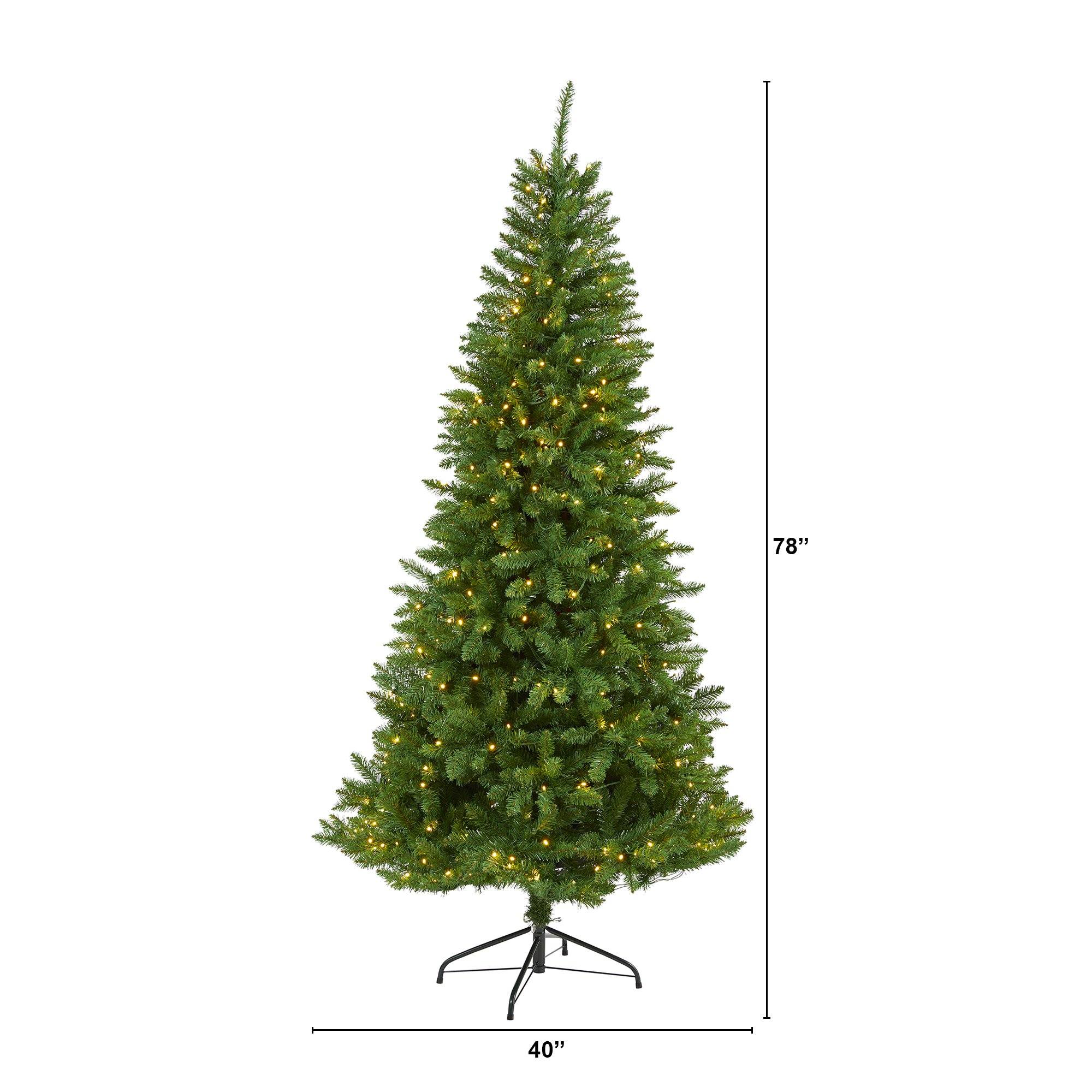 6.5’ Green Valley Fir Artificial Christmas Tree with 350 Clear LED Lights 1125 Bendable Branches - Image 2