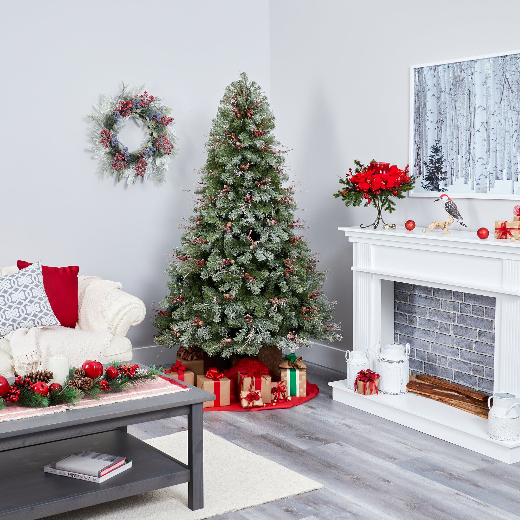 6.5' Lightly Frosted Big Sky Spruce Artificial Christmas Tree - Image 6