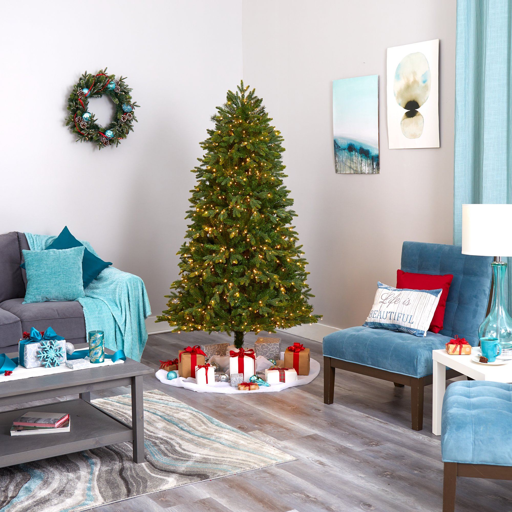 6.5' Oregon Fir Artificial Christmas Tree - Image 9