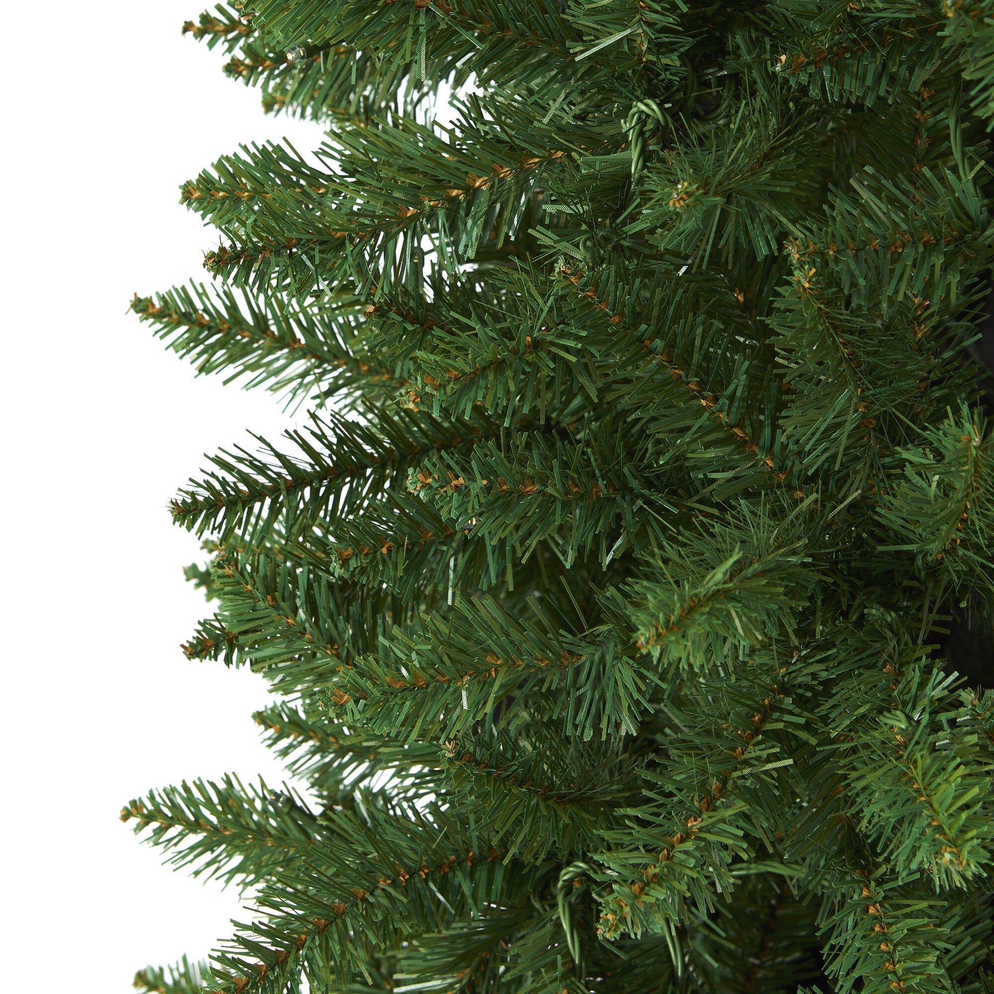 6.5’ Slim Green Mountain Pine Artificial Christmas Tree with 851 Bendable Branches - Image 3