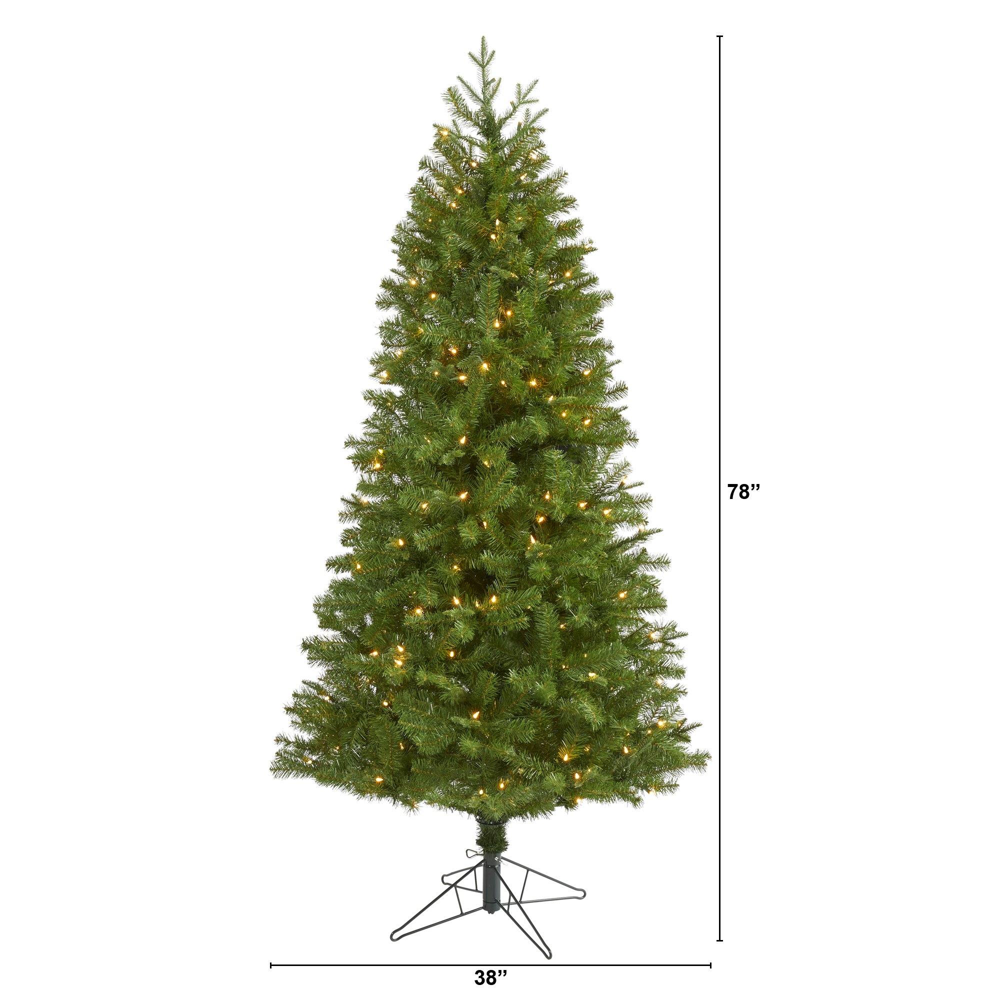 6.5' Vancouver Spruce Artificial Christmas Tree with 250 Warm White Lights and 803 Bendable Branches - Image 2