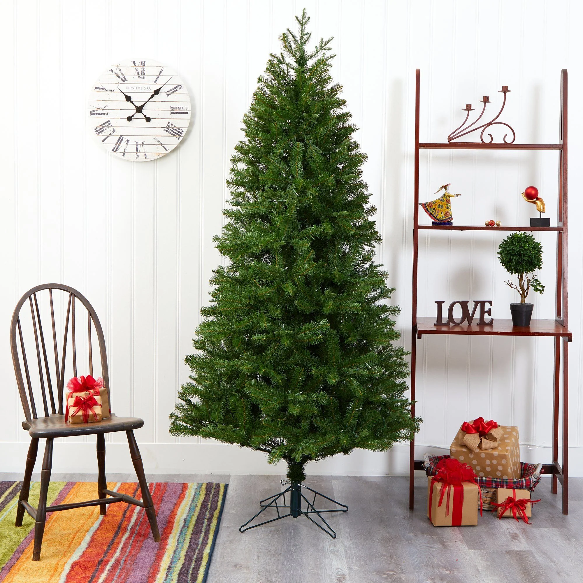 6.5' Vancouver Spruce Artificial Christmas Tree with 250 Warm White Lights and 803 Bendable Branches - Image 7
