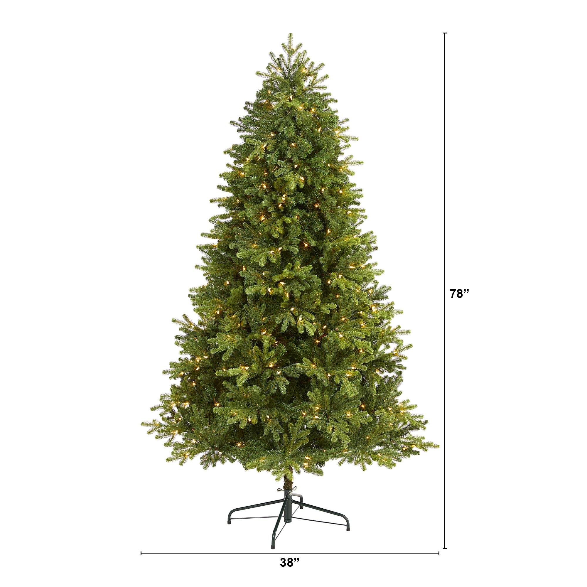 6.5’ Washington Fir Artificial Christmas Tree with 400 Clear Lights and 1110 Bendable Branches - Image 2