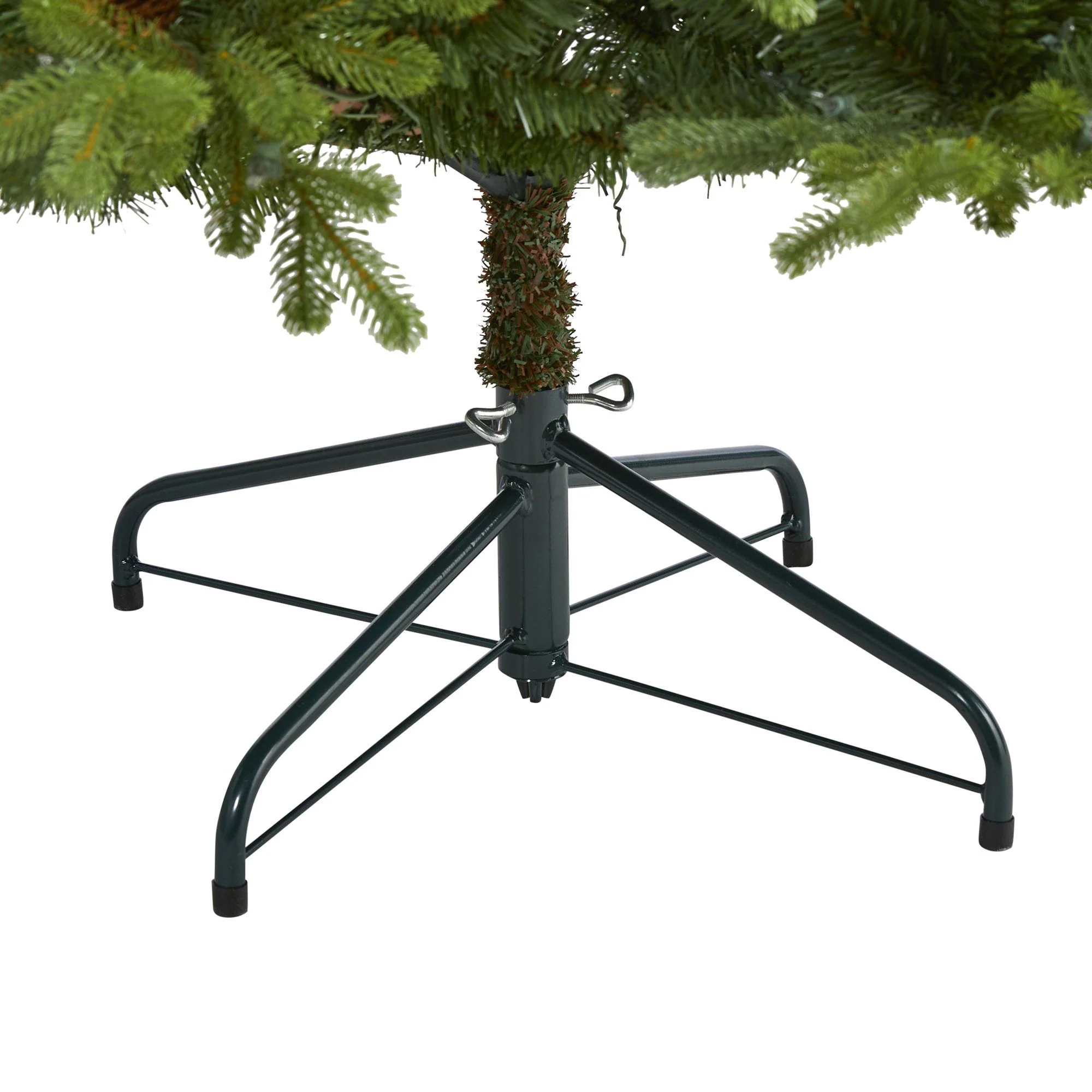 6.5’ Yukon Mountain Fir Artificial Christmas Tree with 450 Clear Lights, Pine Cones and 1236 Bendable Branches - Image 4