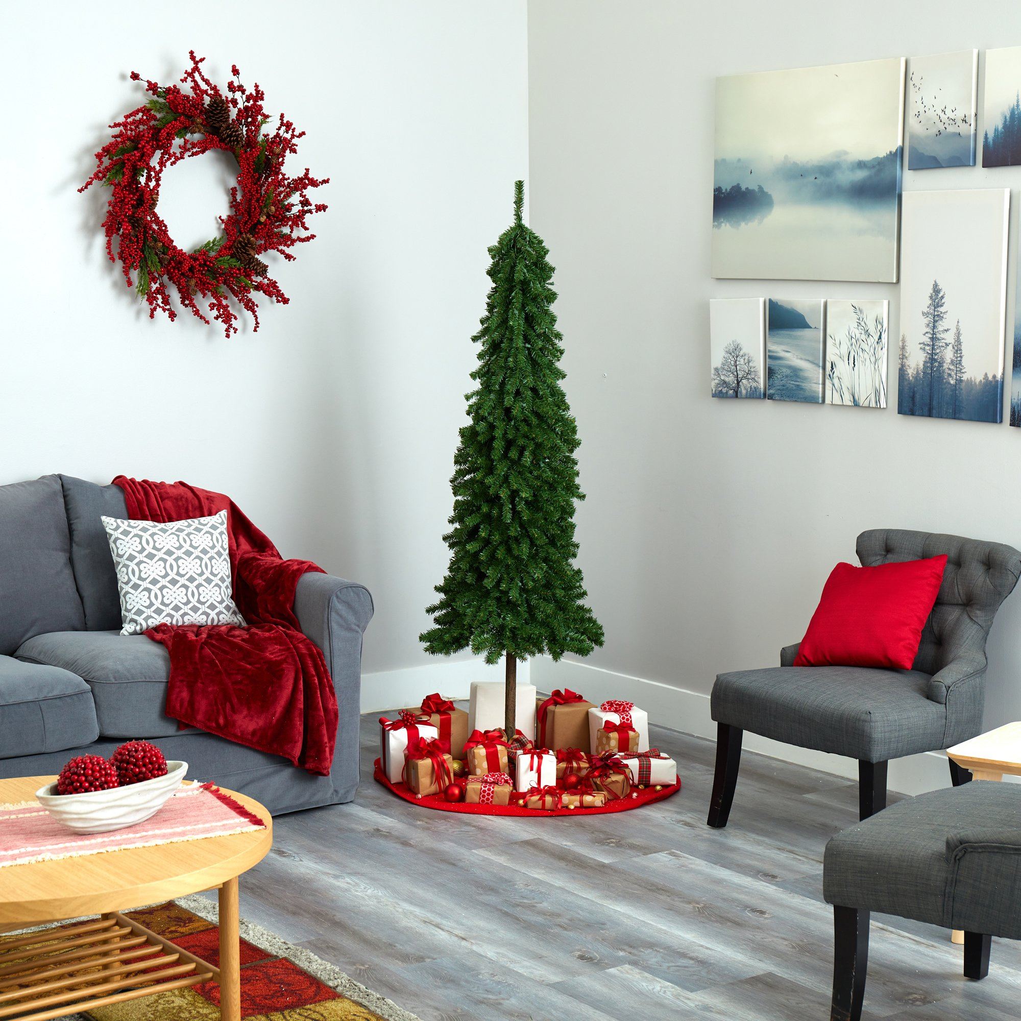6' Alpine Artificial Christmas Tree with 200 Lights and 580 Bendable Branches - Image 7