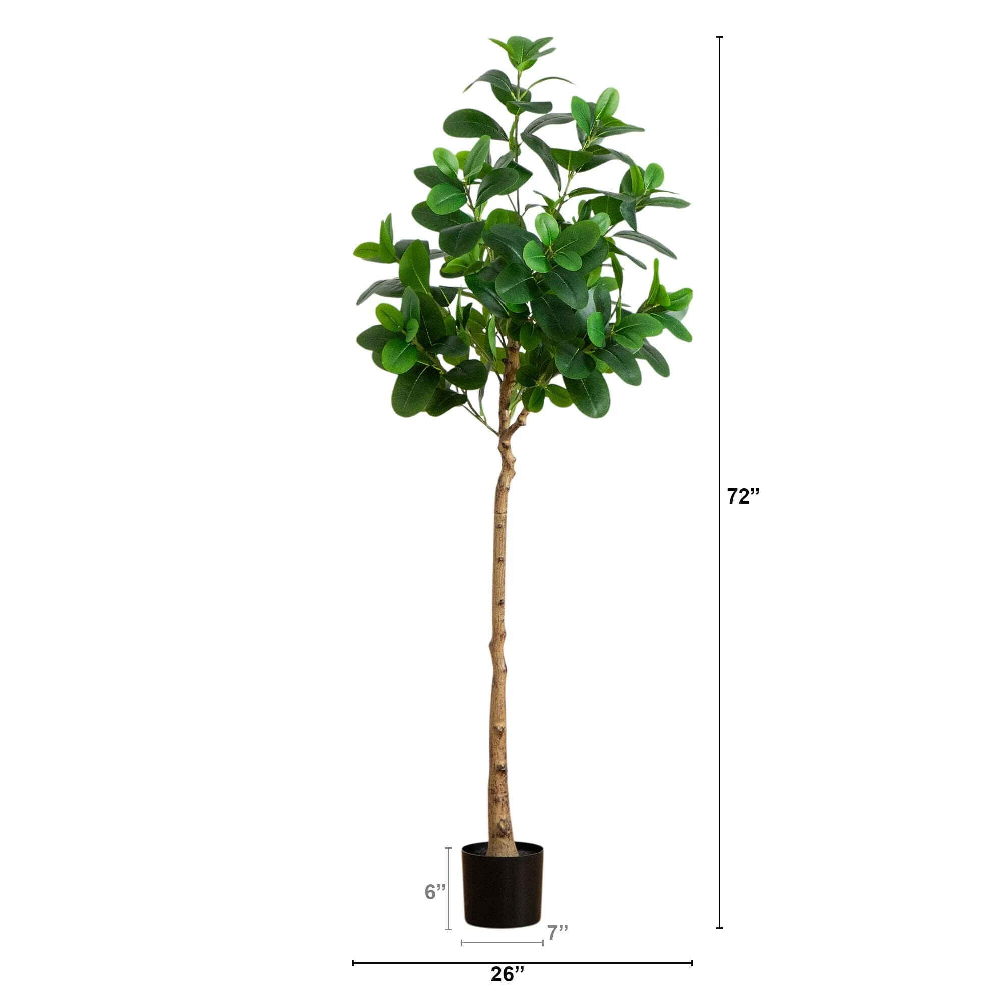 6’ Artificial Audrey Ficus Tree - Image 5