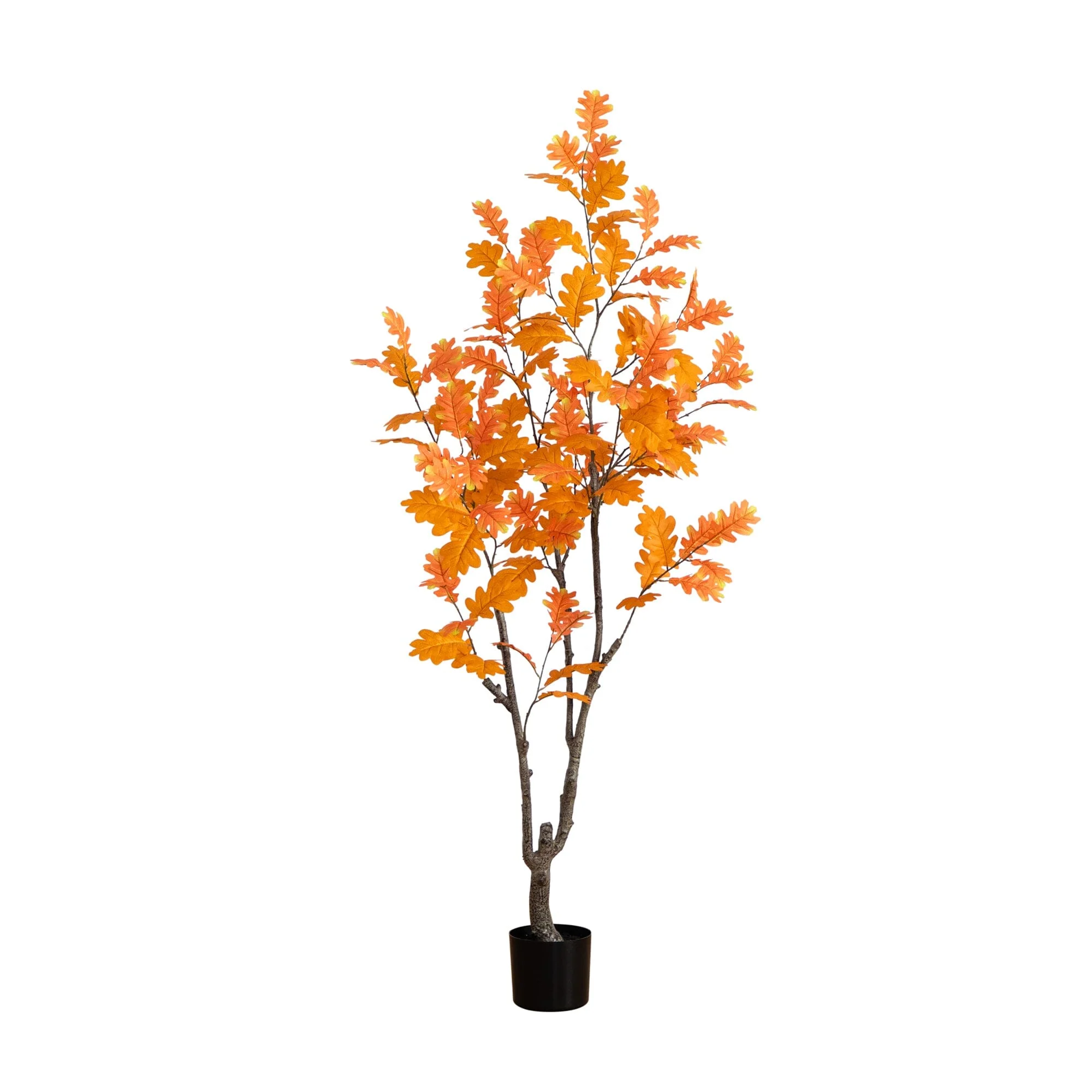6' Artificial Autumn Oak Tree - Image 7