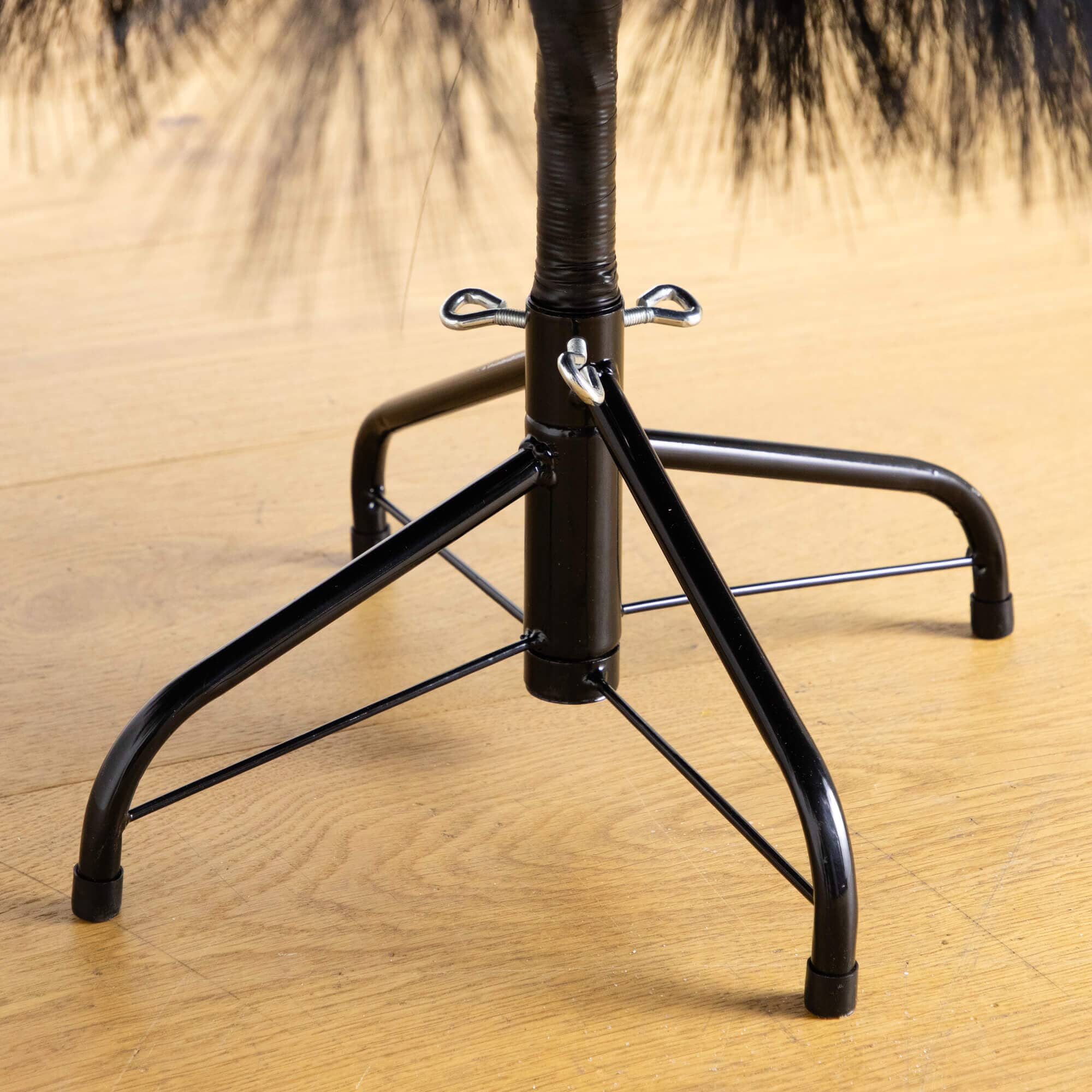 6' Artificial Halloween Black Pampas Grass Christmas Tree - Image 5