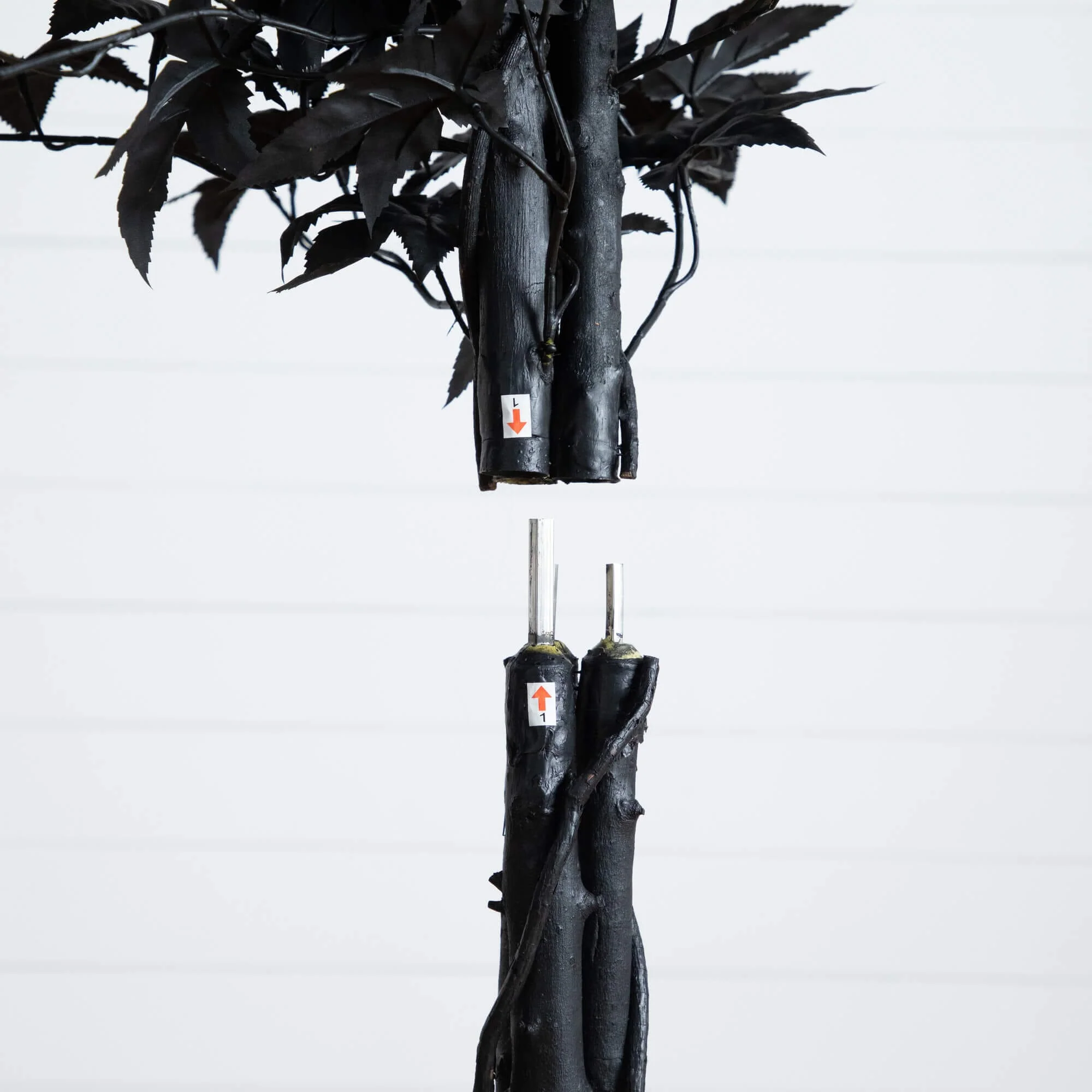 6' Artificial Halloween Black Maple Tree with Natural Trunk - Image 5