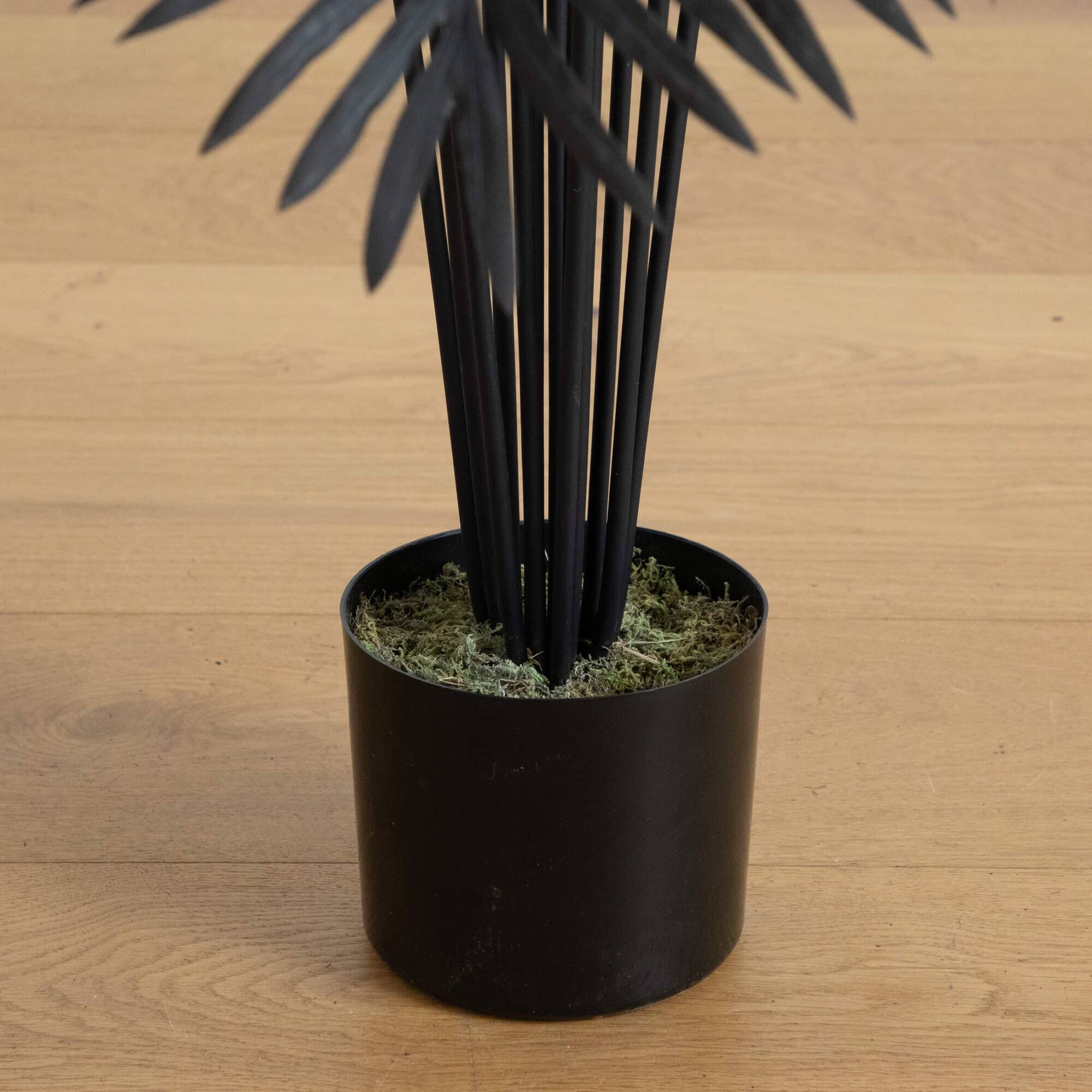 6' Artificial Halloween Black Paradise Palm Tree - Image 5