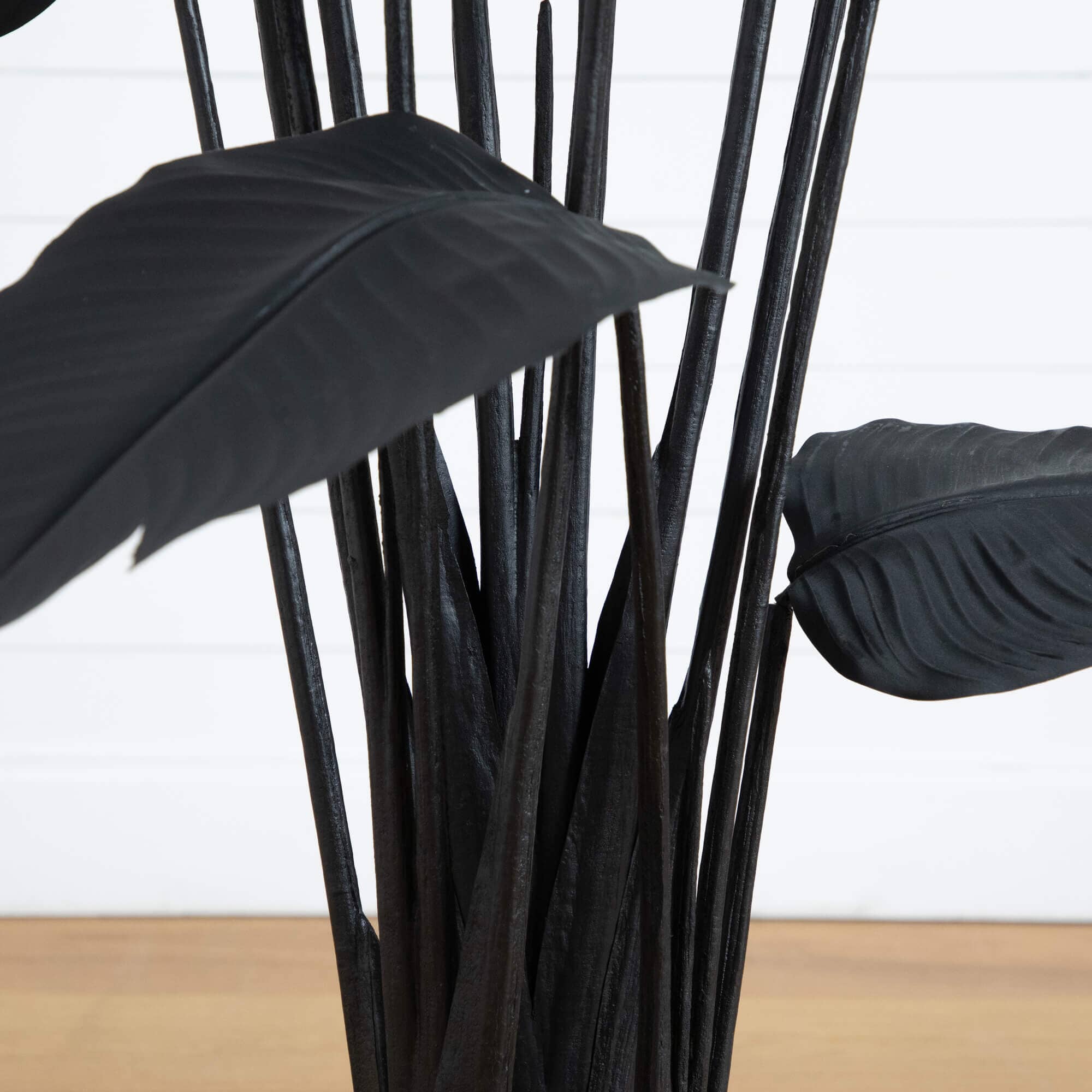 6' Artificial Halloween Black Travelers Palm Tree - Image 4