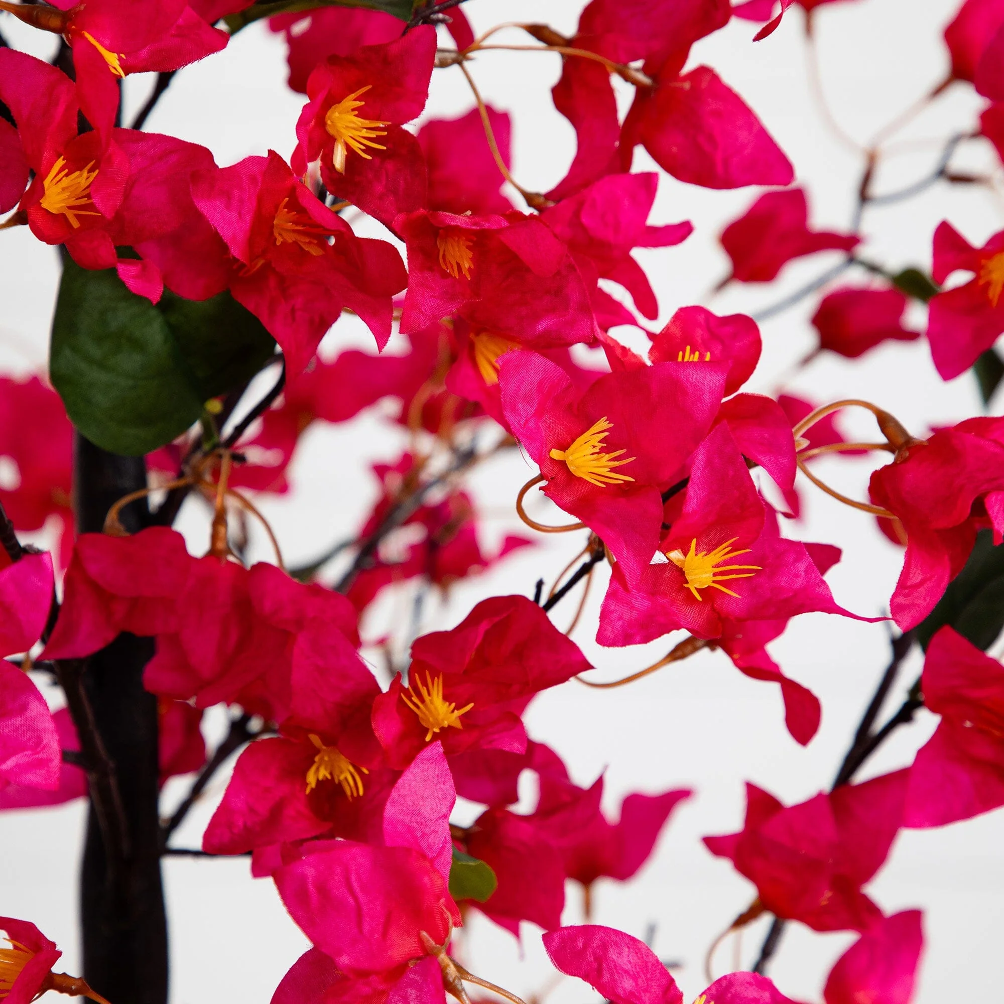 6’ Artificial Bougainvillea Tree with White Decorative Planter - Image 2