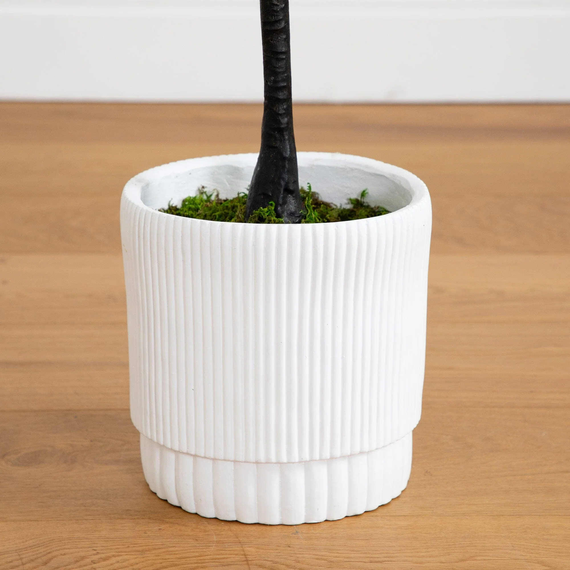 6’ Artificial Bougainvillea Tree with White Decorative Planter - Image 5
