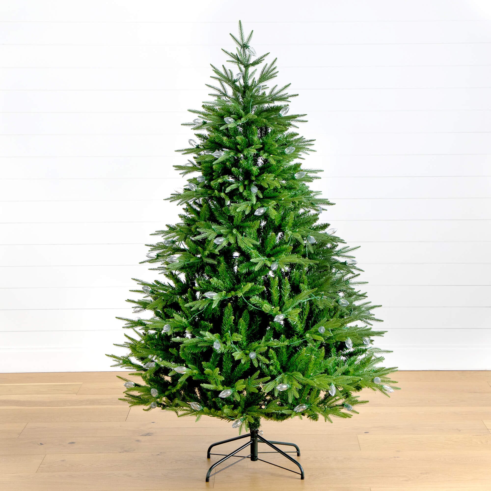 6' Pre-Lit Artificial Luxembourg Pine Christmas Tree with 250 Multicolored Traditional Bulb LED Lights - Image 10