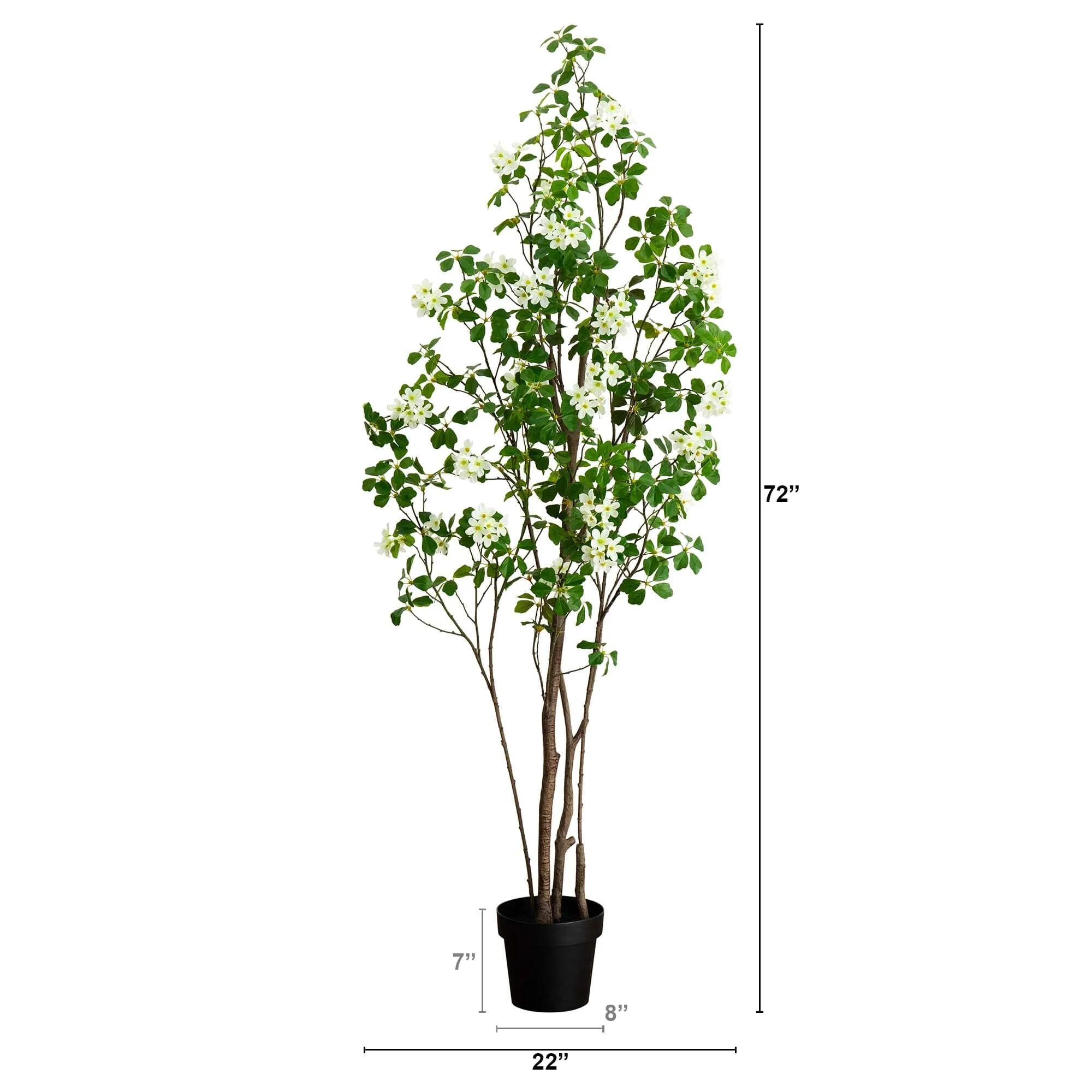 6’ Artificial Dogwood Tree - Image 4