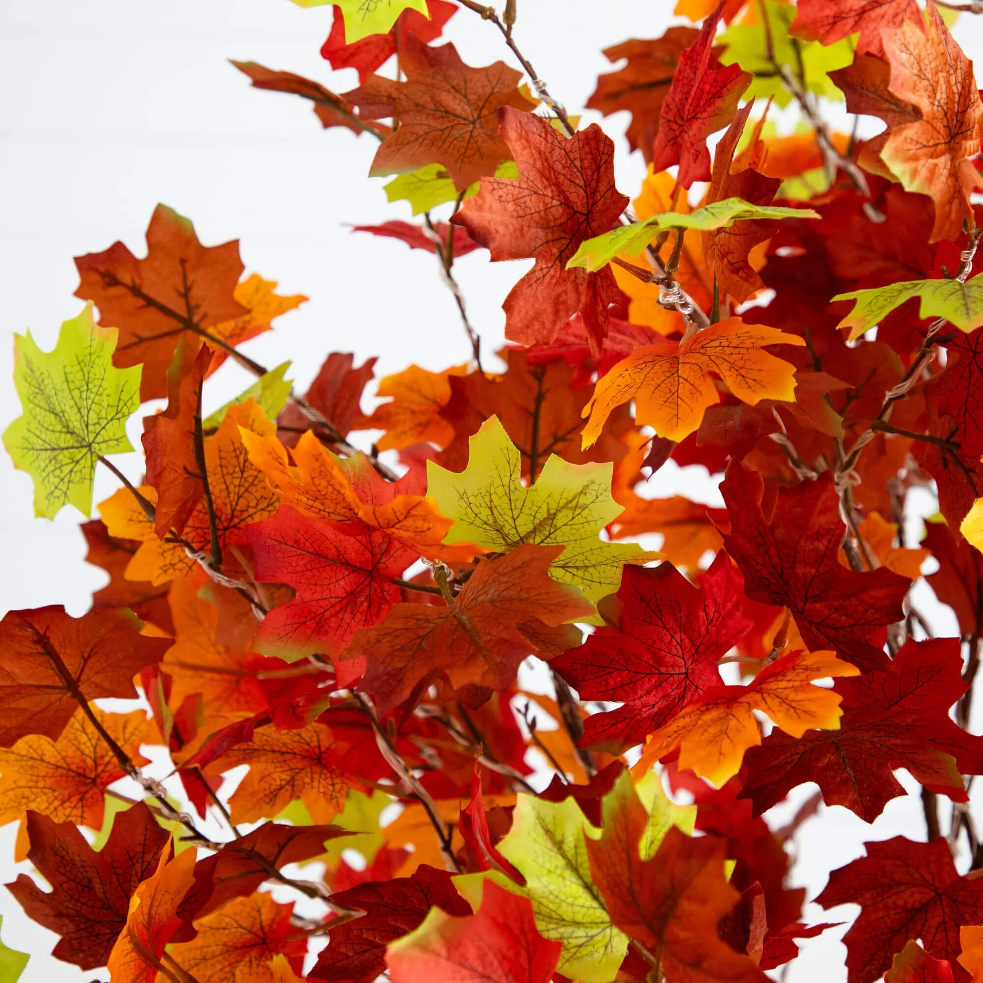 6' Pre-Lit Shades of Autumn Maple Artificial Fall Tree with 360 Warm White LED Lights - Image 4