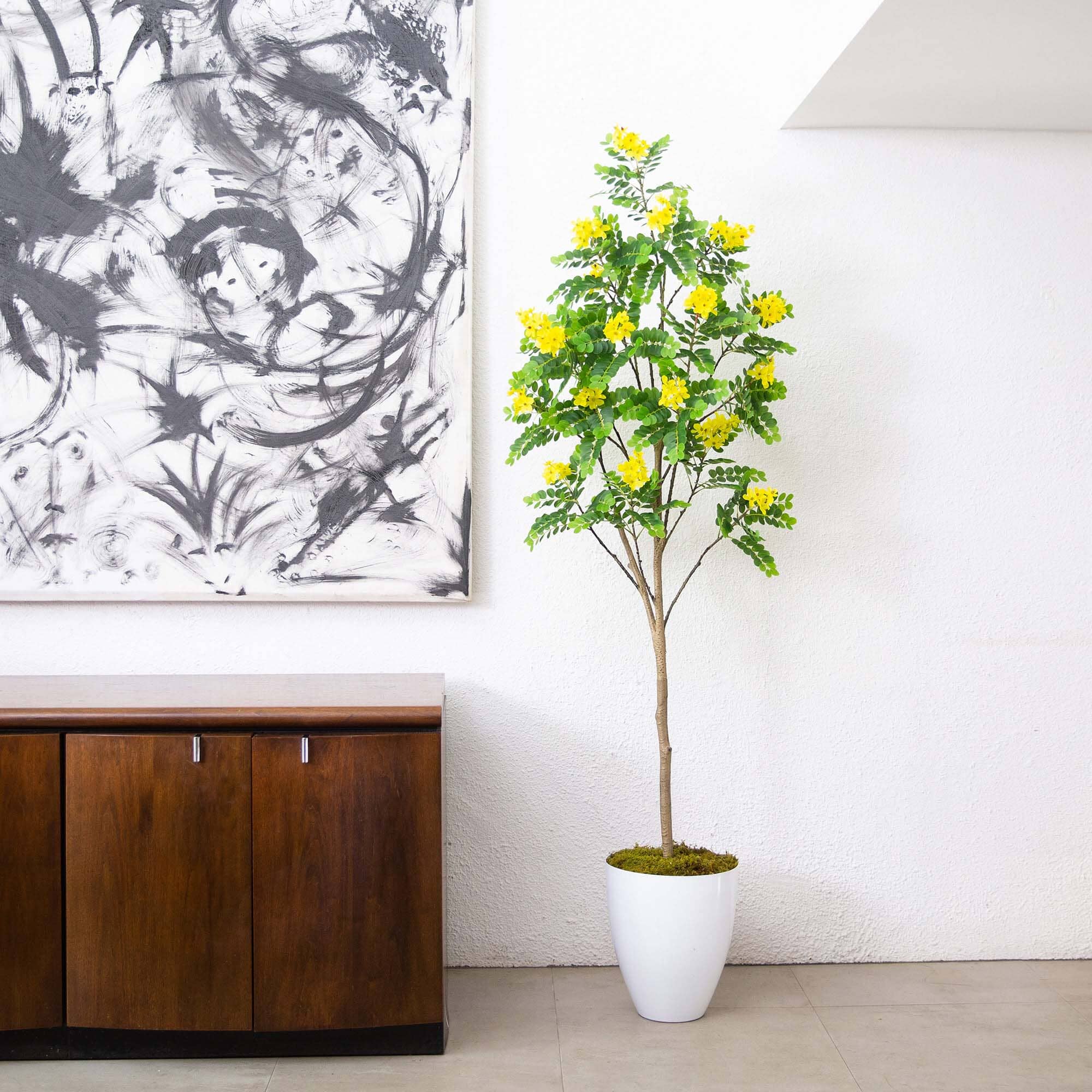 6’ Artificial Flowering Citrus Tree with Real Touch Leaves - Image 3