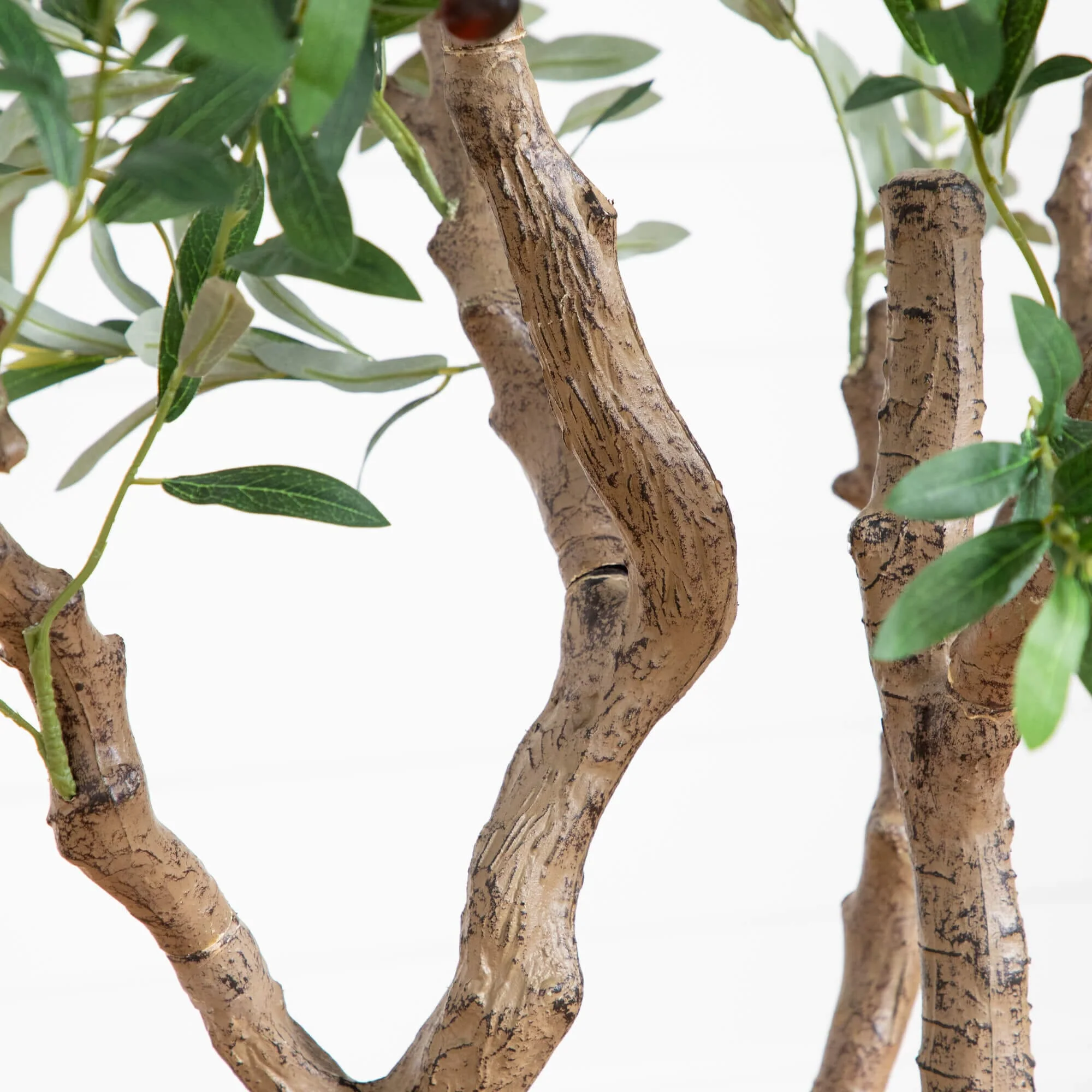 6’ Artificial Grand Olive Tree in White Decorative Planter - Image 6