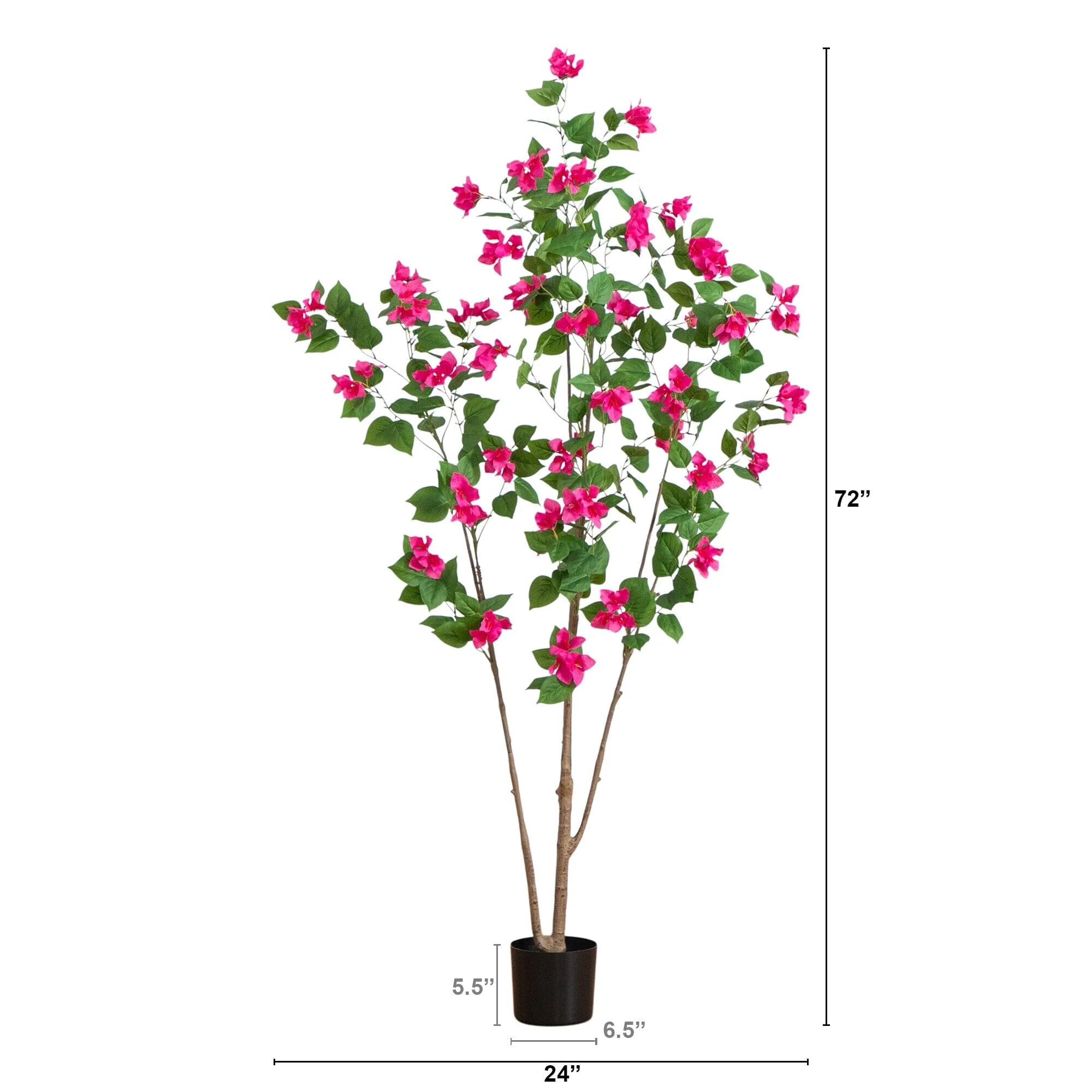 6’ Artificial Minimalist Bougainvillea Tree - Image 6