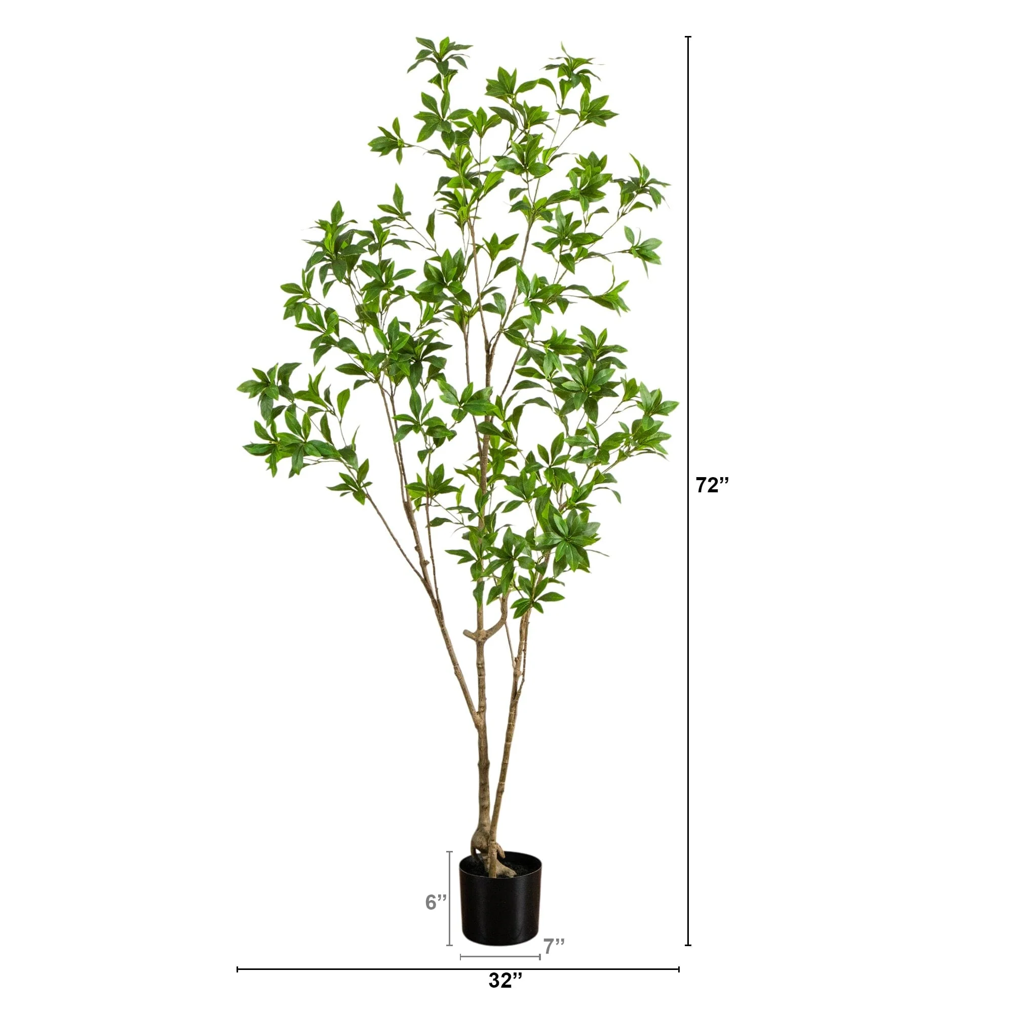 6' Artificial Minimalist Japanese Pieris Tree - Image 7