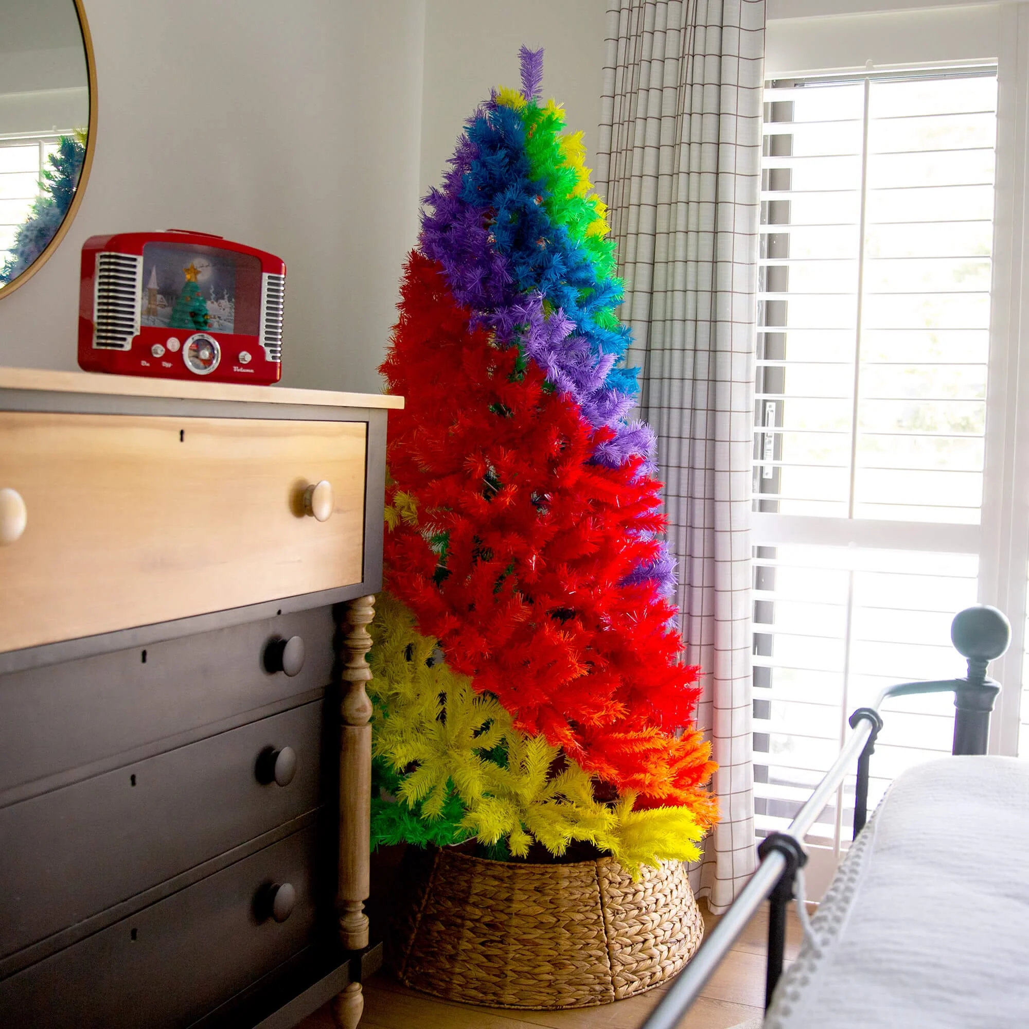 6' Artificial Rainbow Christmas Tree - Image 3