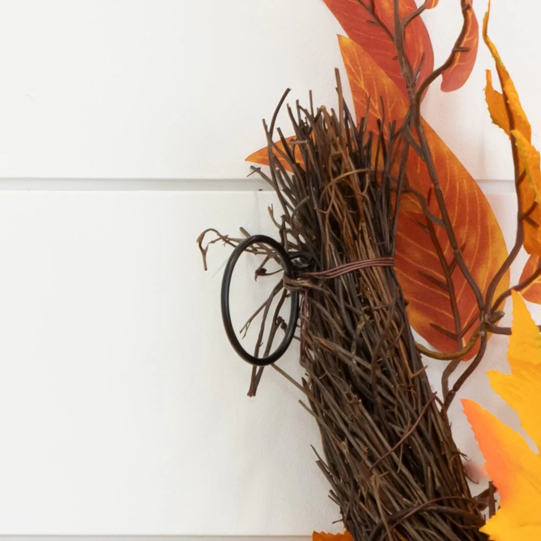 6’ Assorted Autumn Maple Leaves, Pumpkins, Gourds, Berries and Pinecone Artificial Fall Garland - Image 4