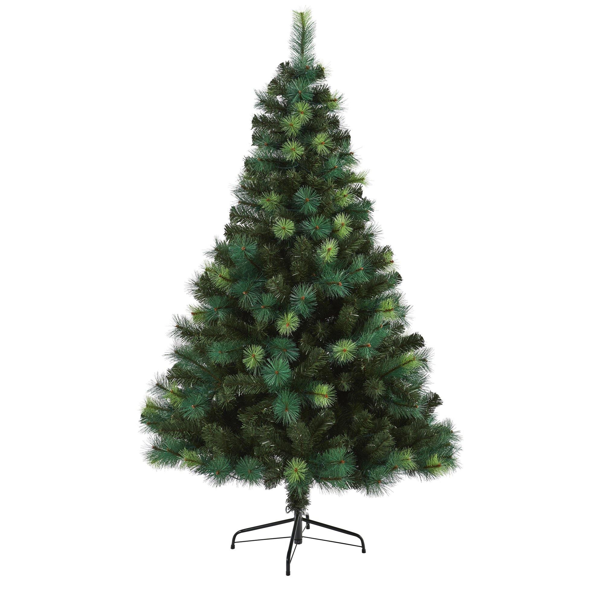 6' Assorted Green Scotch Pine Artificial Christmas Tree with 250 LED Lights - Image 3