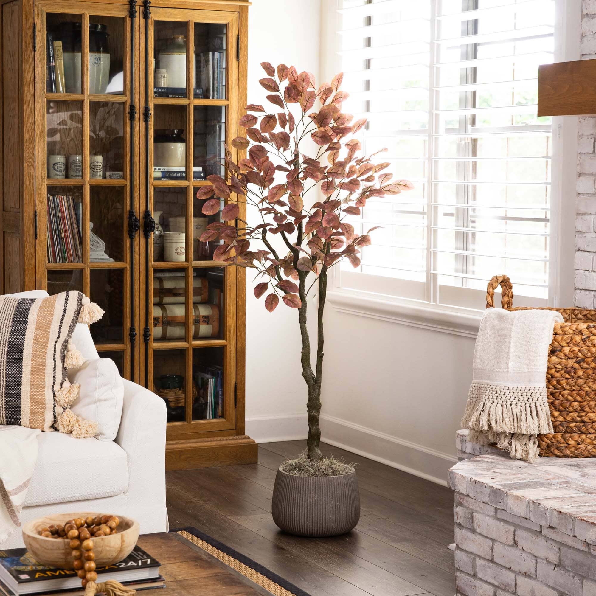 6’ Autumn Dogwood Artificial Fall Tree - Image 3