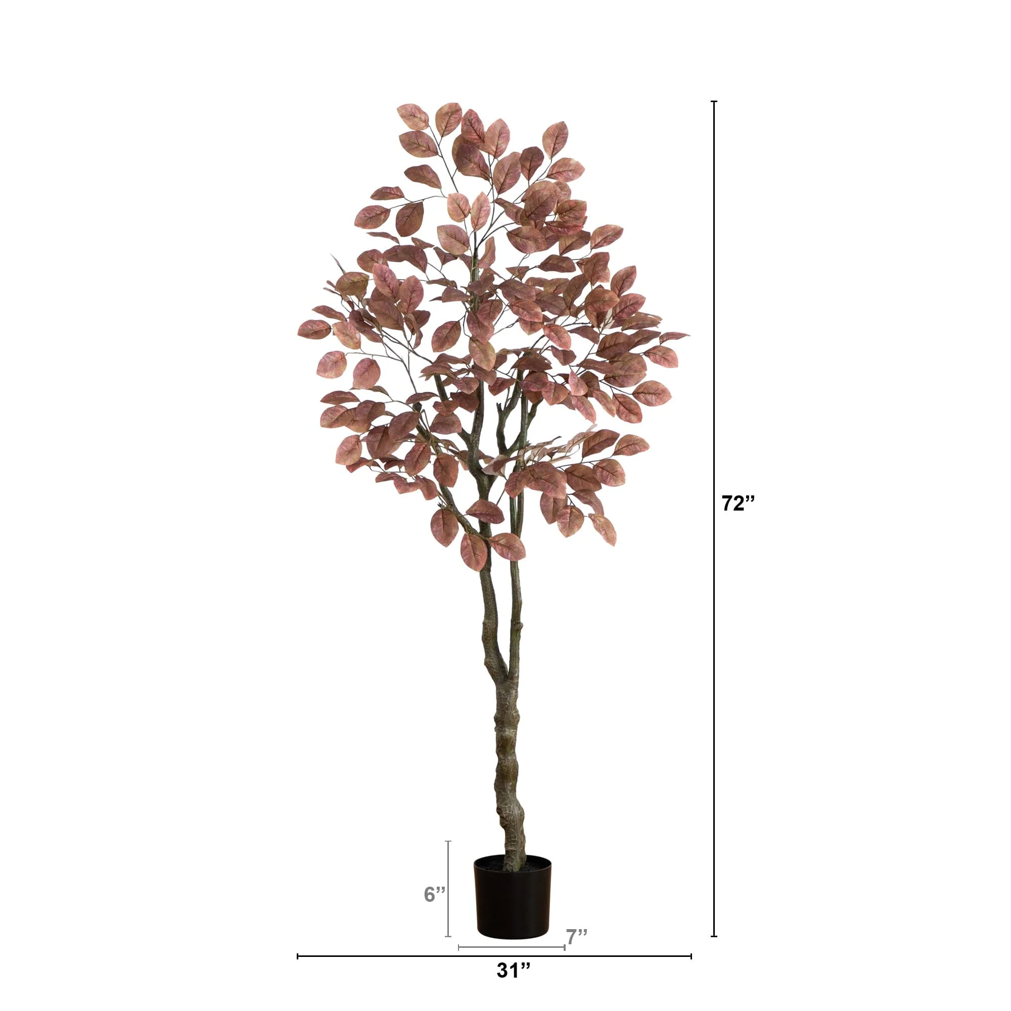 6’ Autumn Dogwood Artificial Fall Tree - Image 7