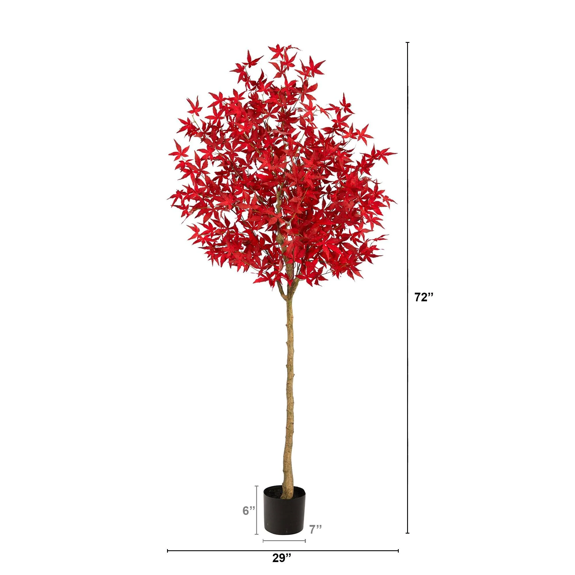 6’ Autumn Maple Artificial Fall Tree - Image 2