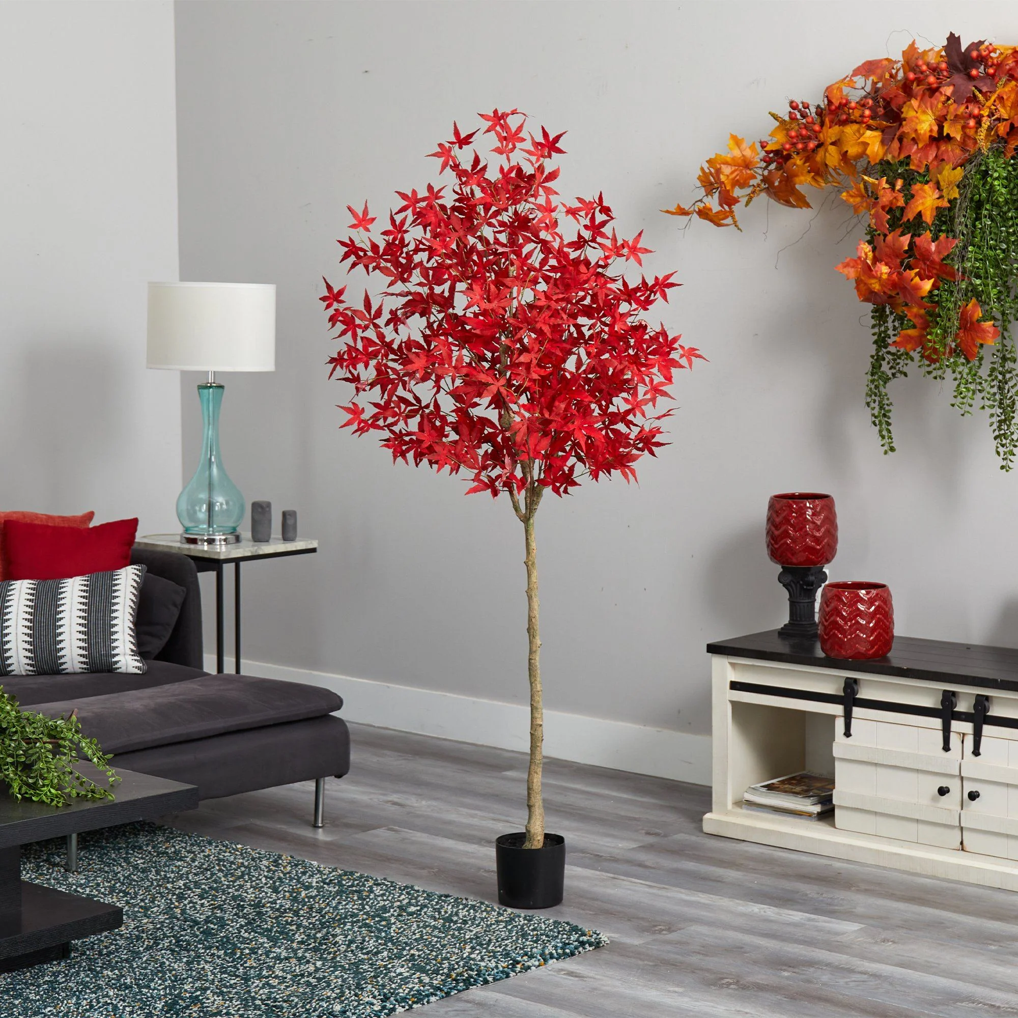 6’ Autumn Maple Artificial Fall Tree - Image 4