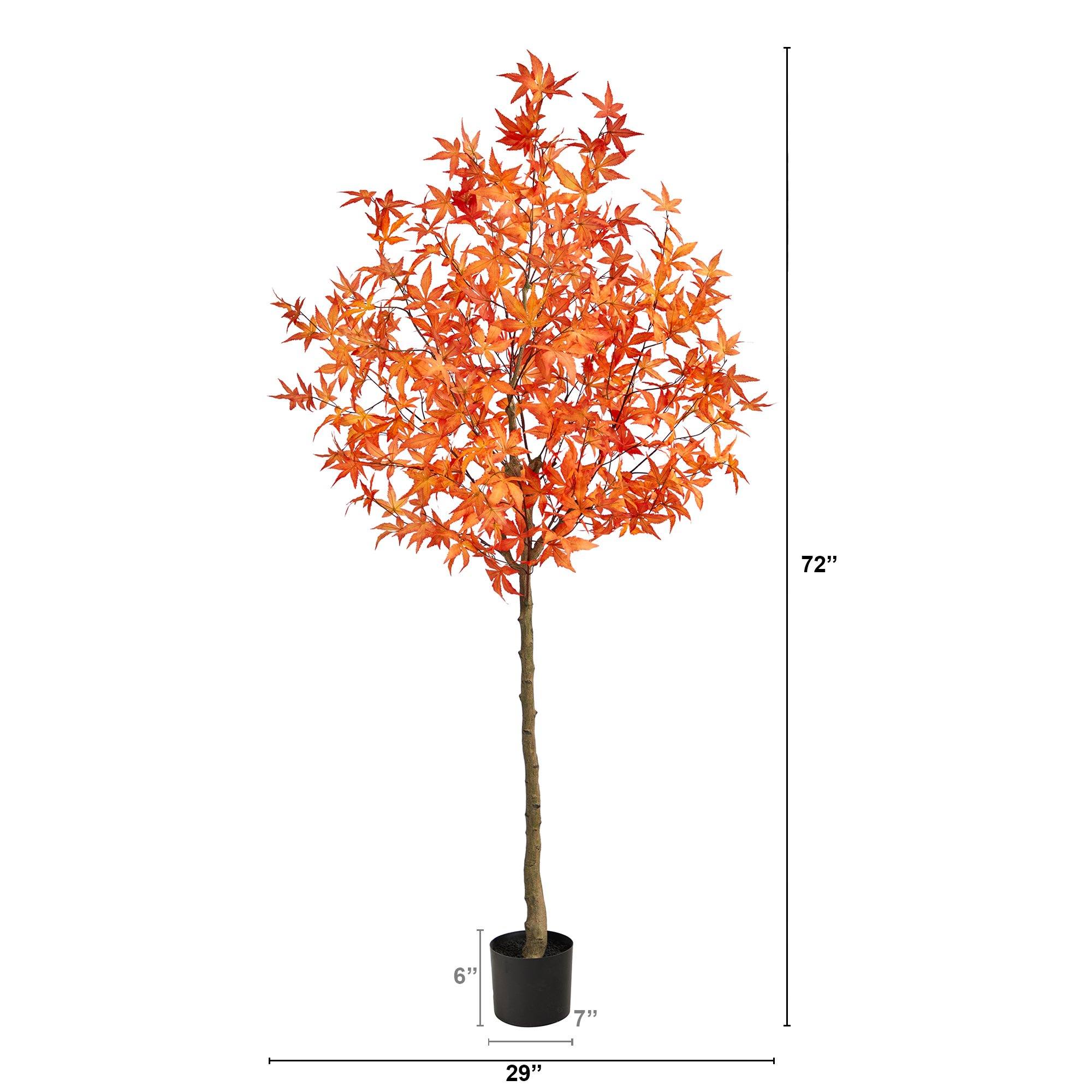 6' Autumn Maple Artificial Tree - Image 5