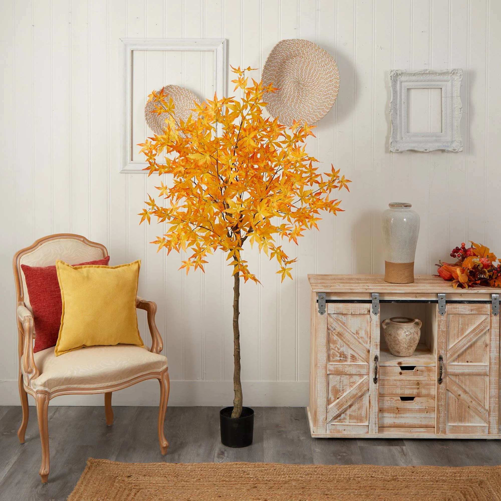 6' Autumn Maple Artificial Tree - Image 9
