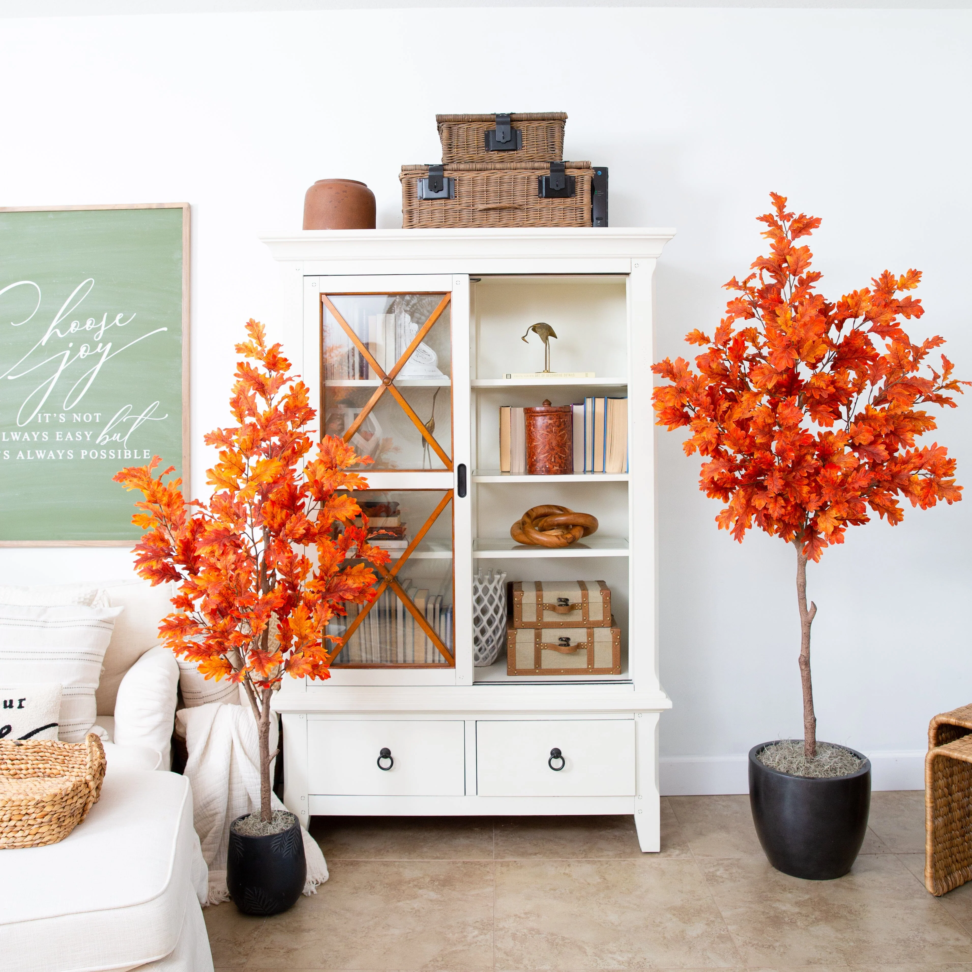 6’ Autumn Oak Artificial Fall Tree - Image 6