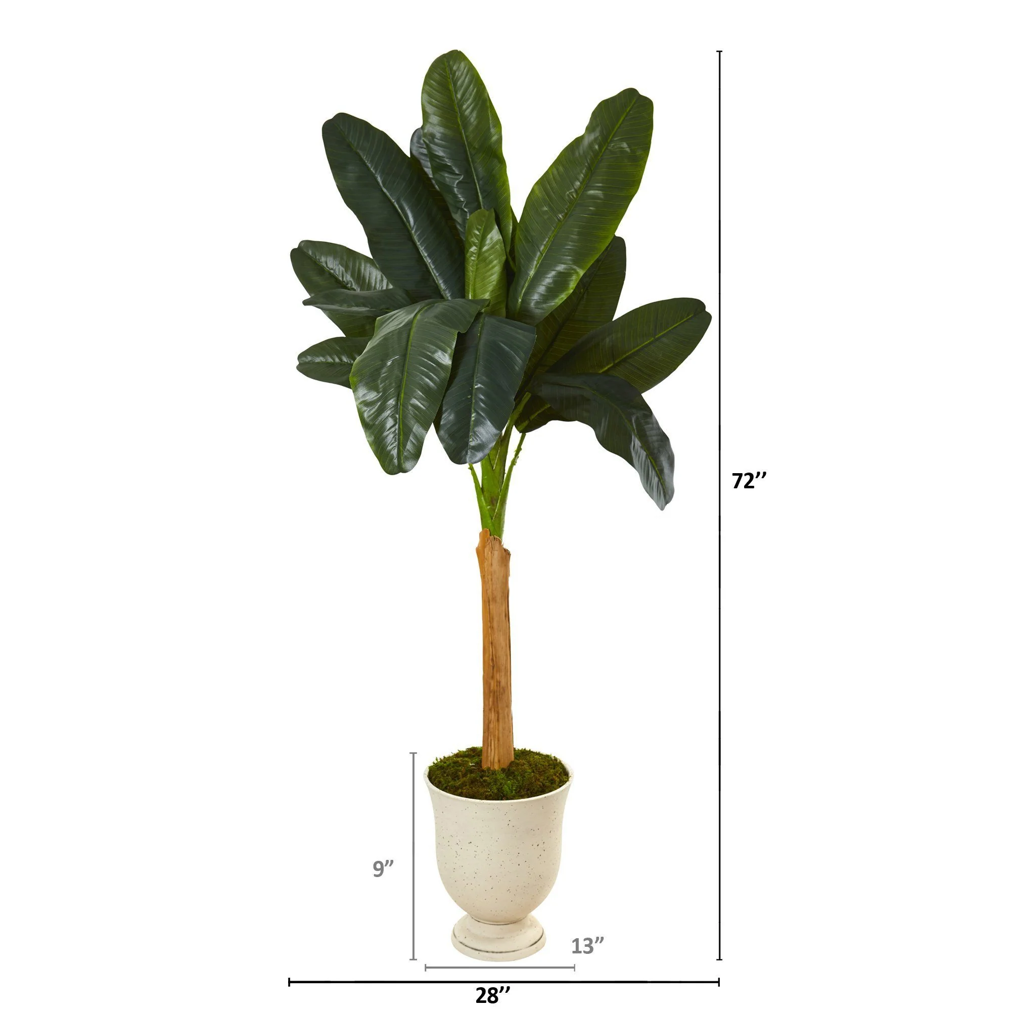 6’ Banana Artificial Tree in Decorative Urn - Image 2