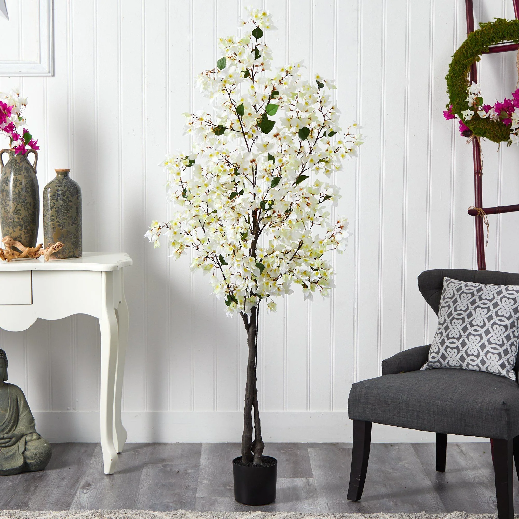 6’ Bougainvillea Artificial Tree - Image 12