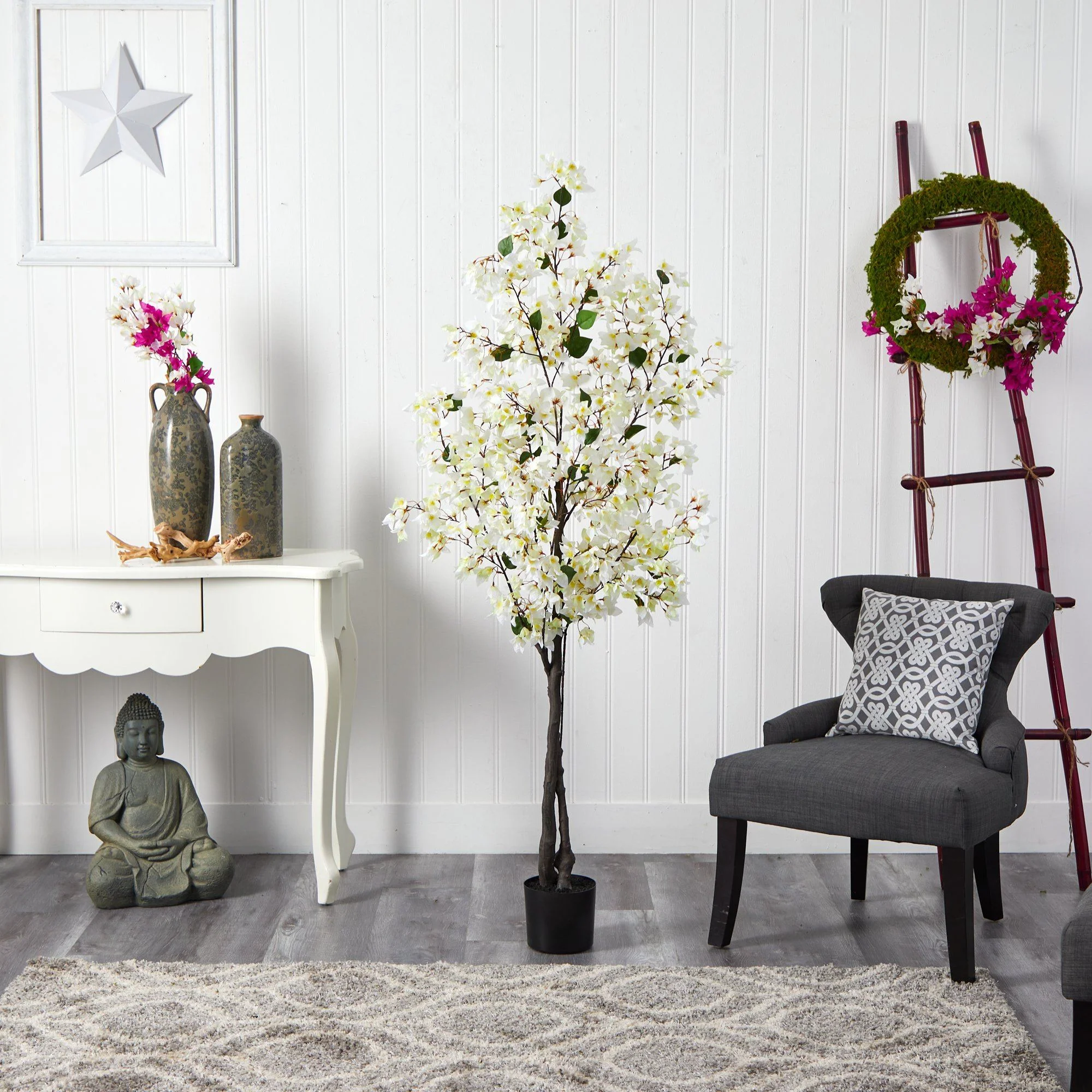6’ Bougainvillea Artificial Tree - Image 13