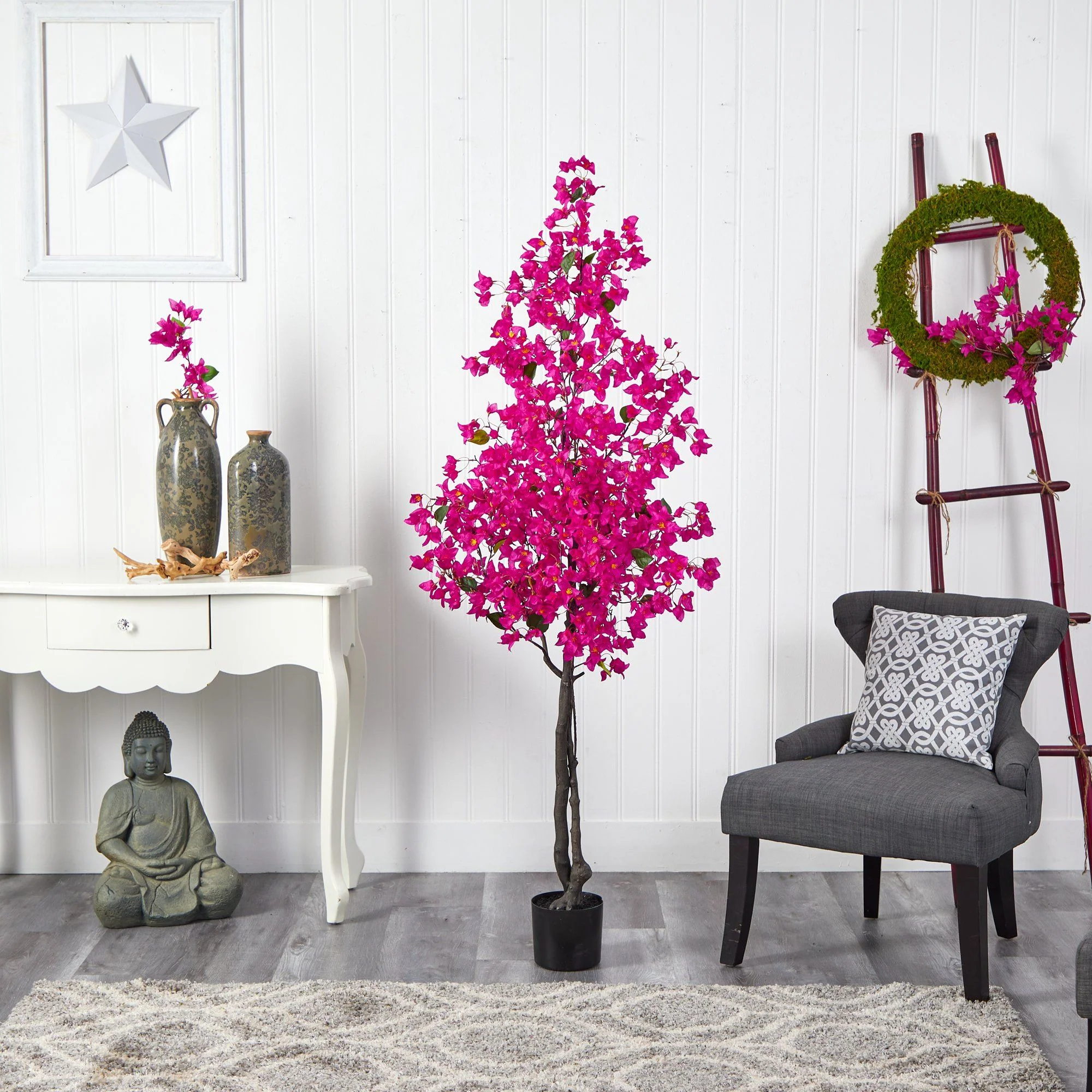 6’ Bougainvillea Artificial Tree - Image 5
