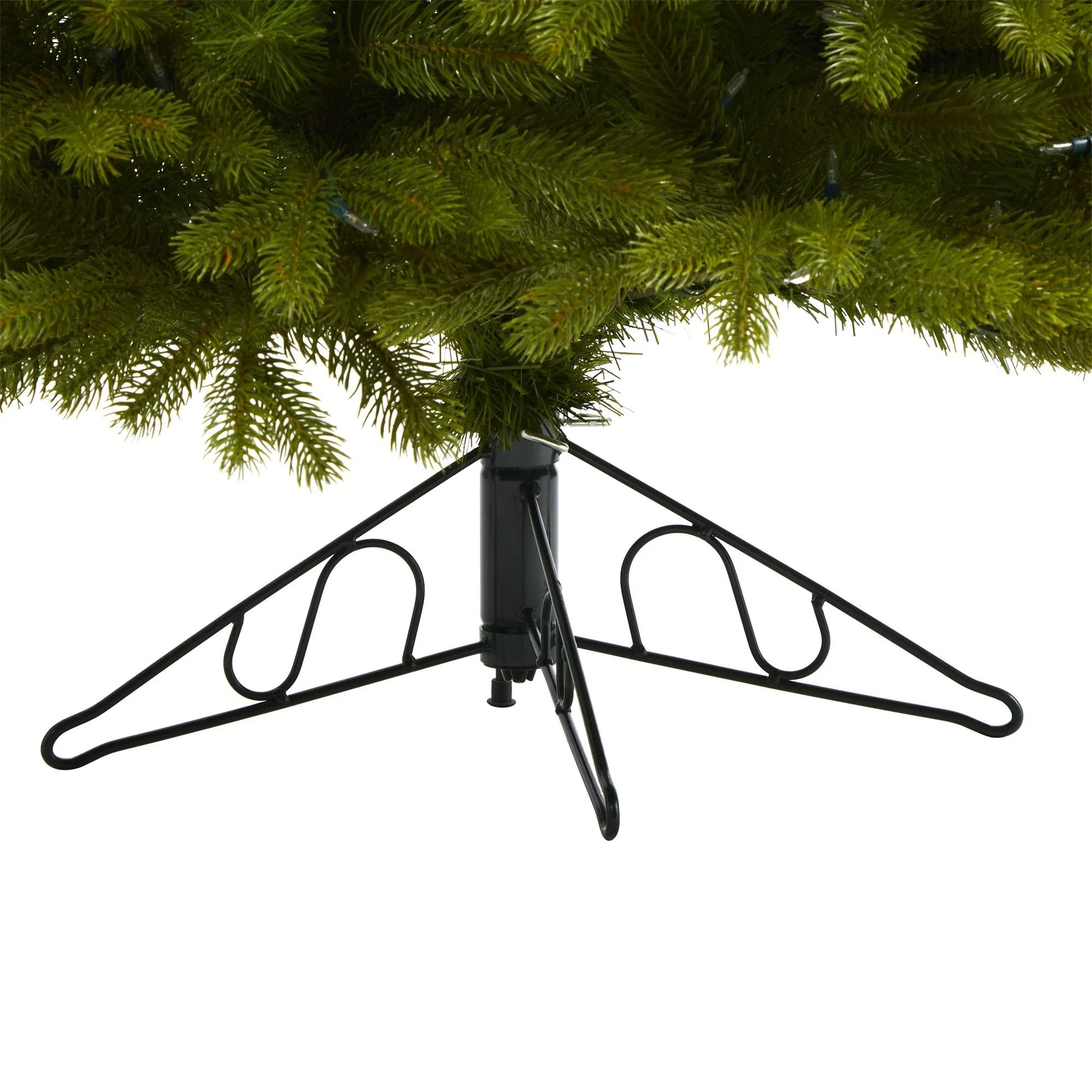 6' Cambridge Spruce Flat Back Artificial Christmas Tree with 350 Warm White (Multifunction) LED Lights and 642 Bendable Branches - Image 5