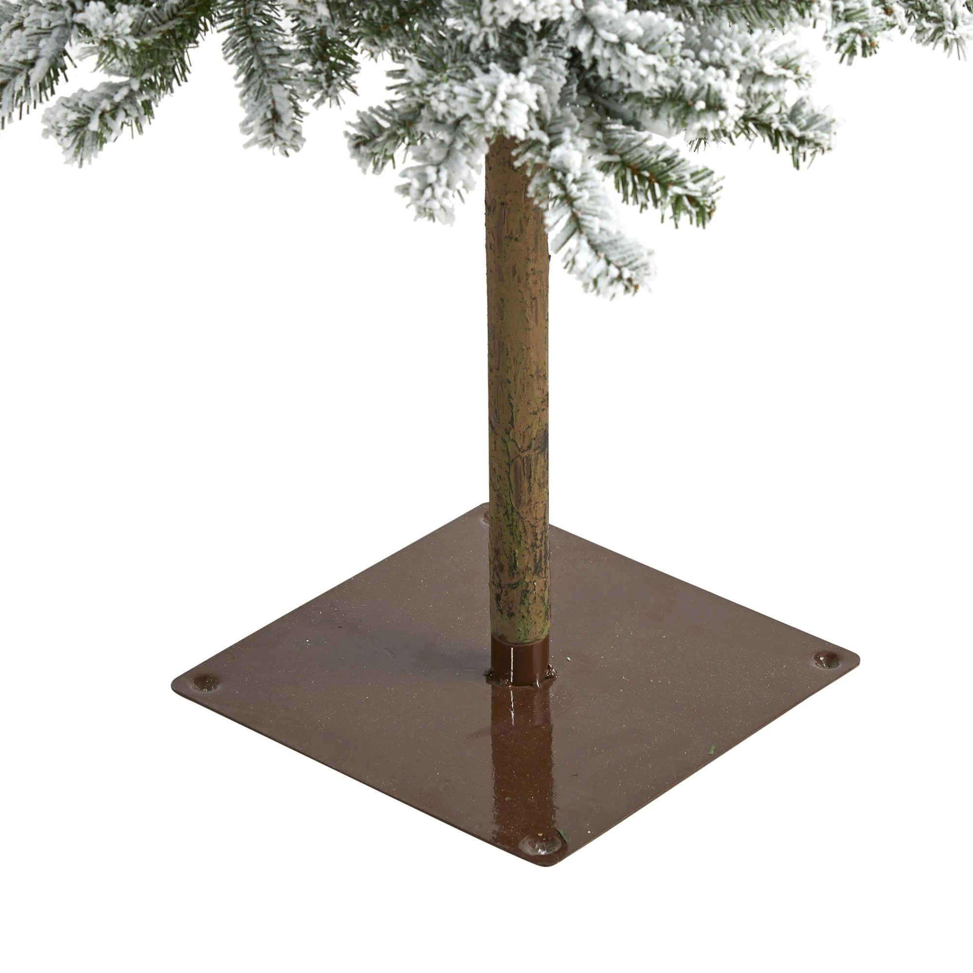 6’ Flocked Alpine Artificial Christmas Tree with 200 Lights and 580 Bendable Branches - Image 4
