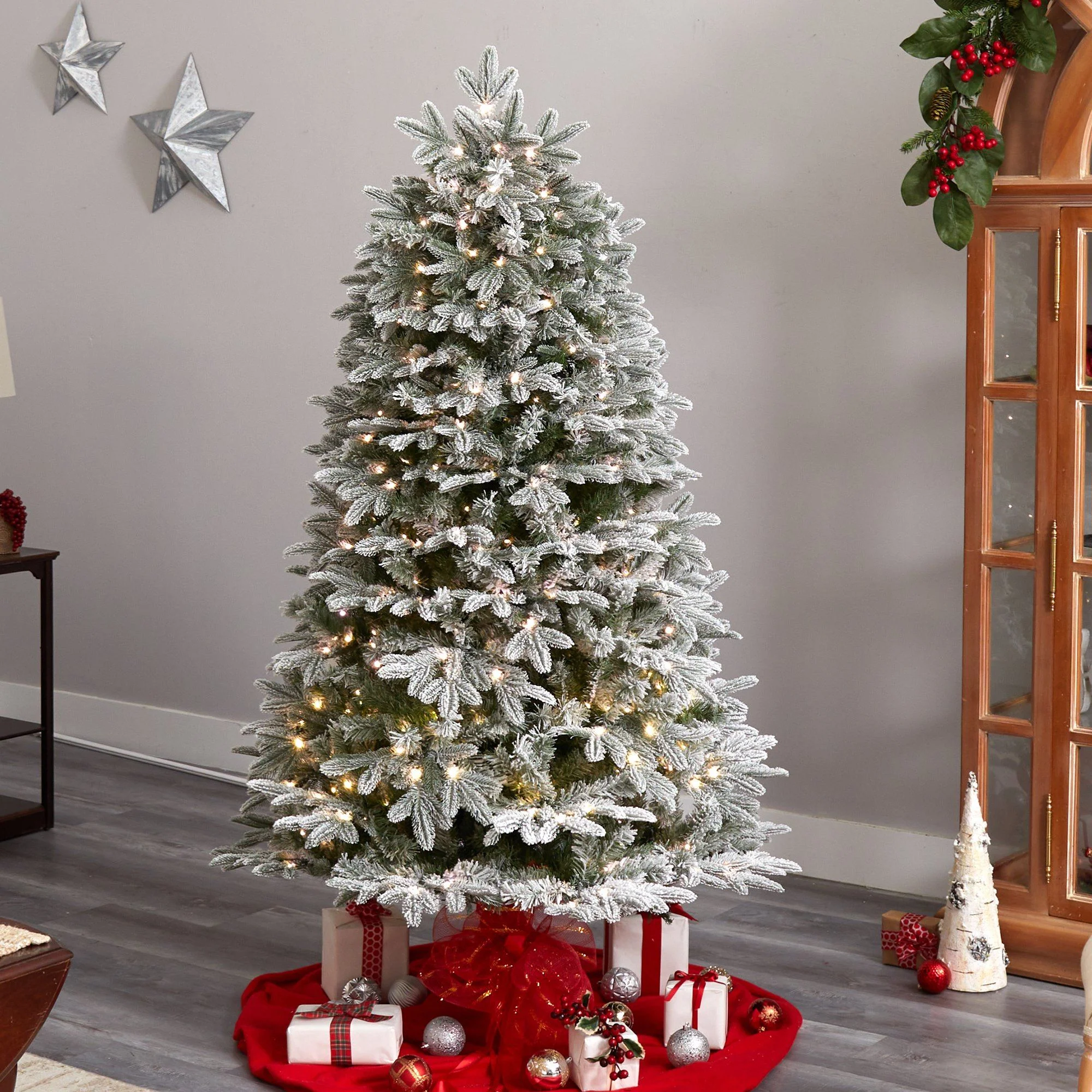6’ Flocked Colorado Mountain Fir Artificial Christmas Tree - Image 7
